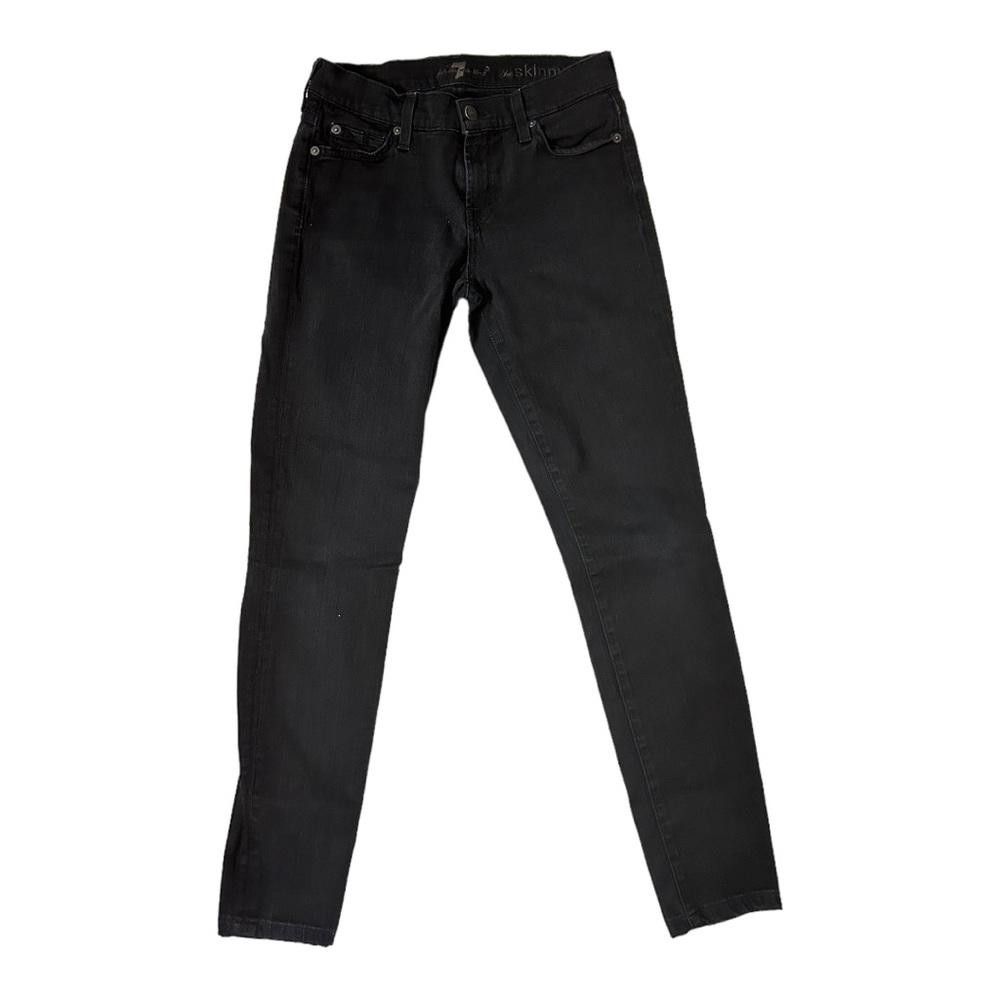 7 For All Mankind 7 For All Mankind l The Skinny Black Jeans Size 26 Size 26" / US 2 / IT 38 - 2 Thumbnail
