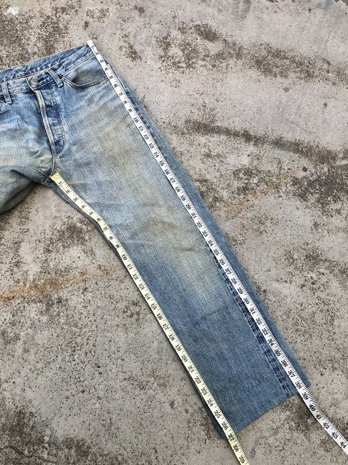 OMNIGOD WIDE LEG BAGGY VINTAGE OMNIGOD SELVEDGE DENIM Size US 31 - 13 Thumbnail