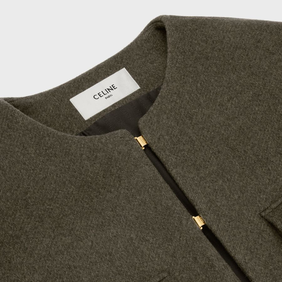 Celine o1loc1c1124 Jacket in Khaki Size XL / US 12-14 / IT 48-50 - 3 Thumbnail
