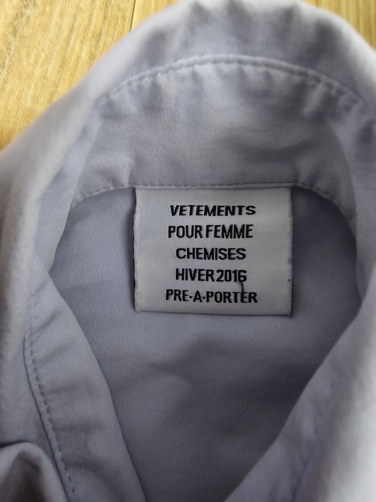 Vetements S Vetements AW15 oversized button up shirt skyblue Size US S / EU 44-46 / 1 - 6 Thumbnail