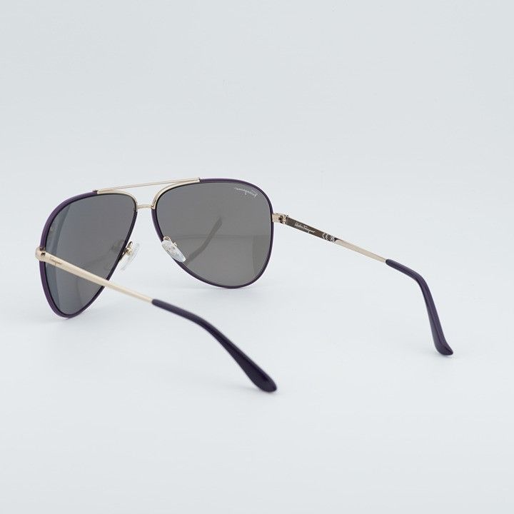 Salvatore Ferragamo Salvatore Ferragamo SF131S 736 Sunglasses Gold / Black Aviat Size ONE SIZE - 4 Thumbnail