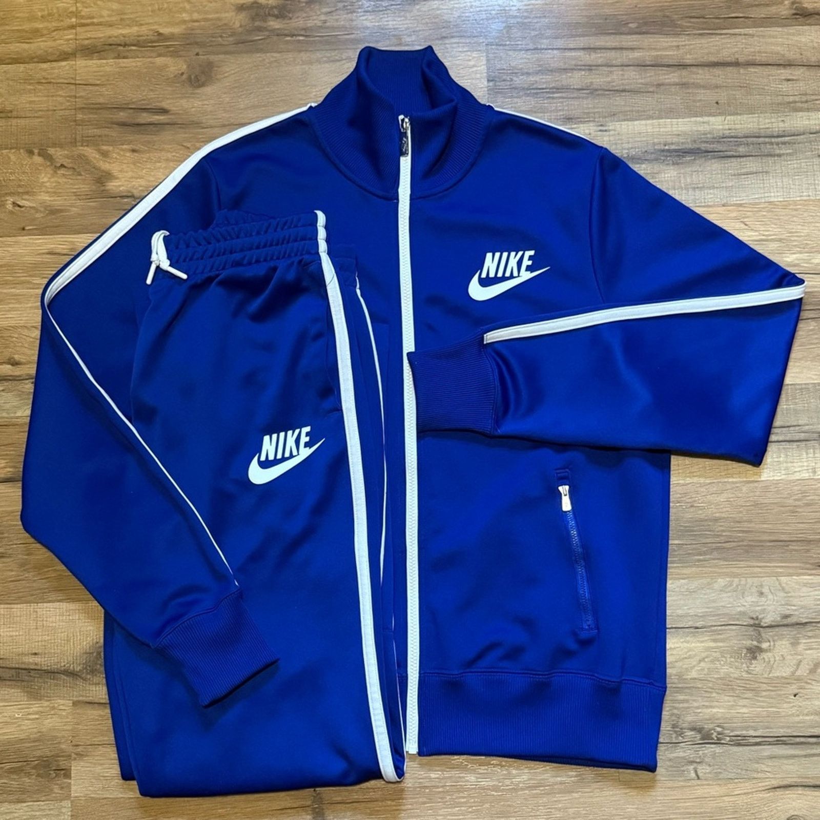 Nike Y2K Nike Zip Up Sweatpants Matching Set Sweatsuit Royal Blue Size US M / EU 48-50 / 2 - 3 Thumbnail