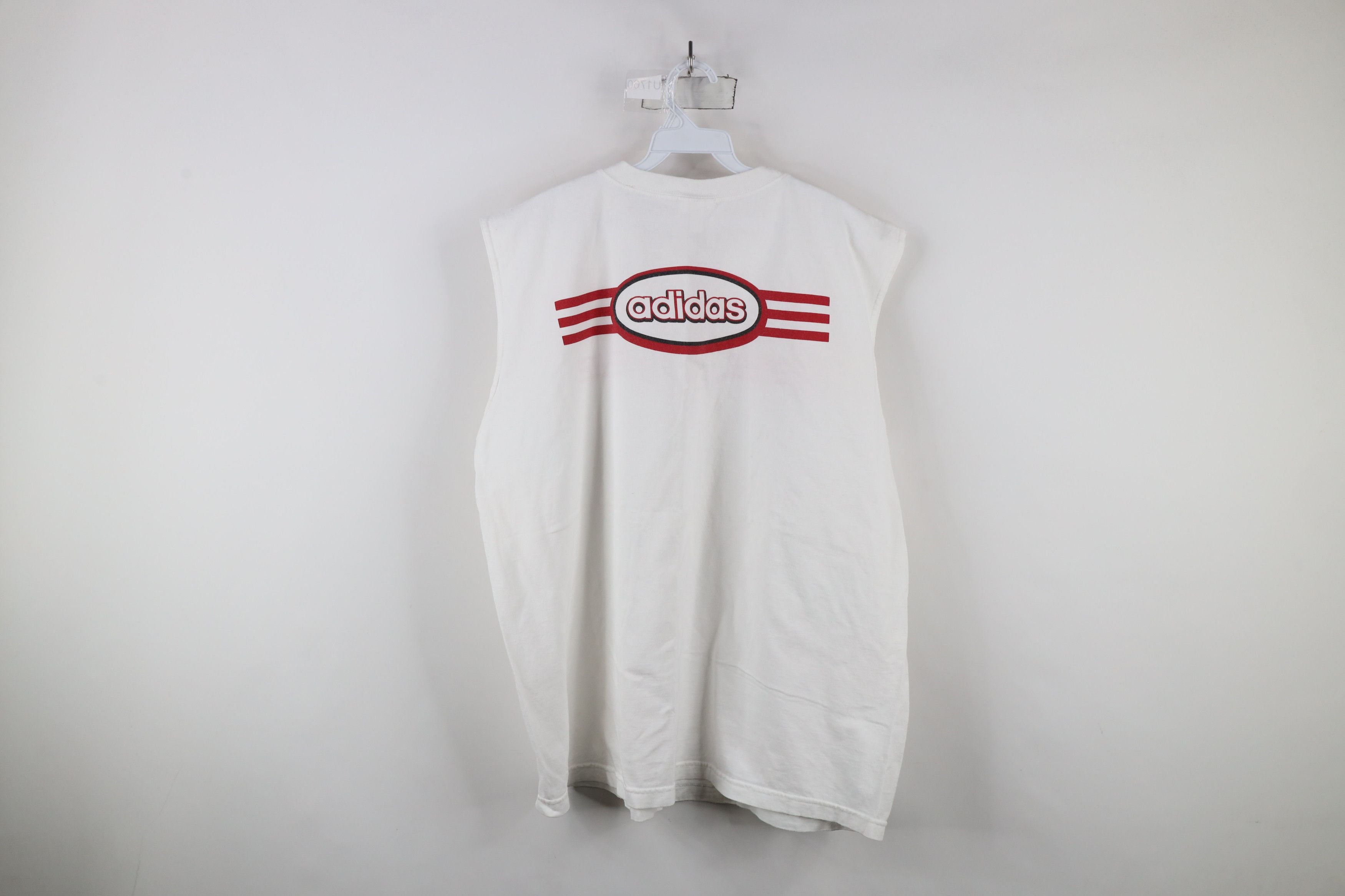 Adidas × Vintage Vintage Y2K 2004 Adidas Sleeveless Muscle T-Shirt Cotton Size US XL / EU 56 / 4 - 13 Thumbnail