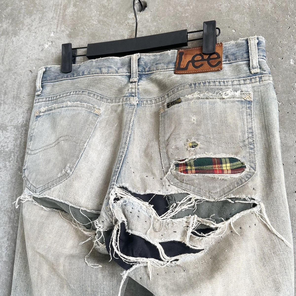 Lee THRASHED Sashiko Repair Flared Denim Size US 33 - 1 Thumbnail