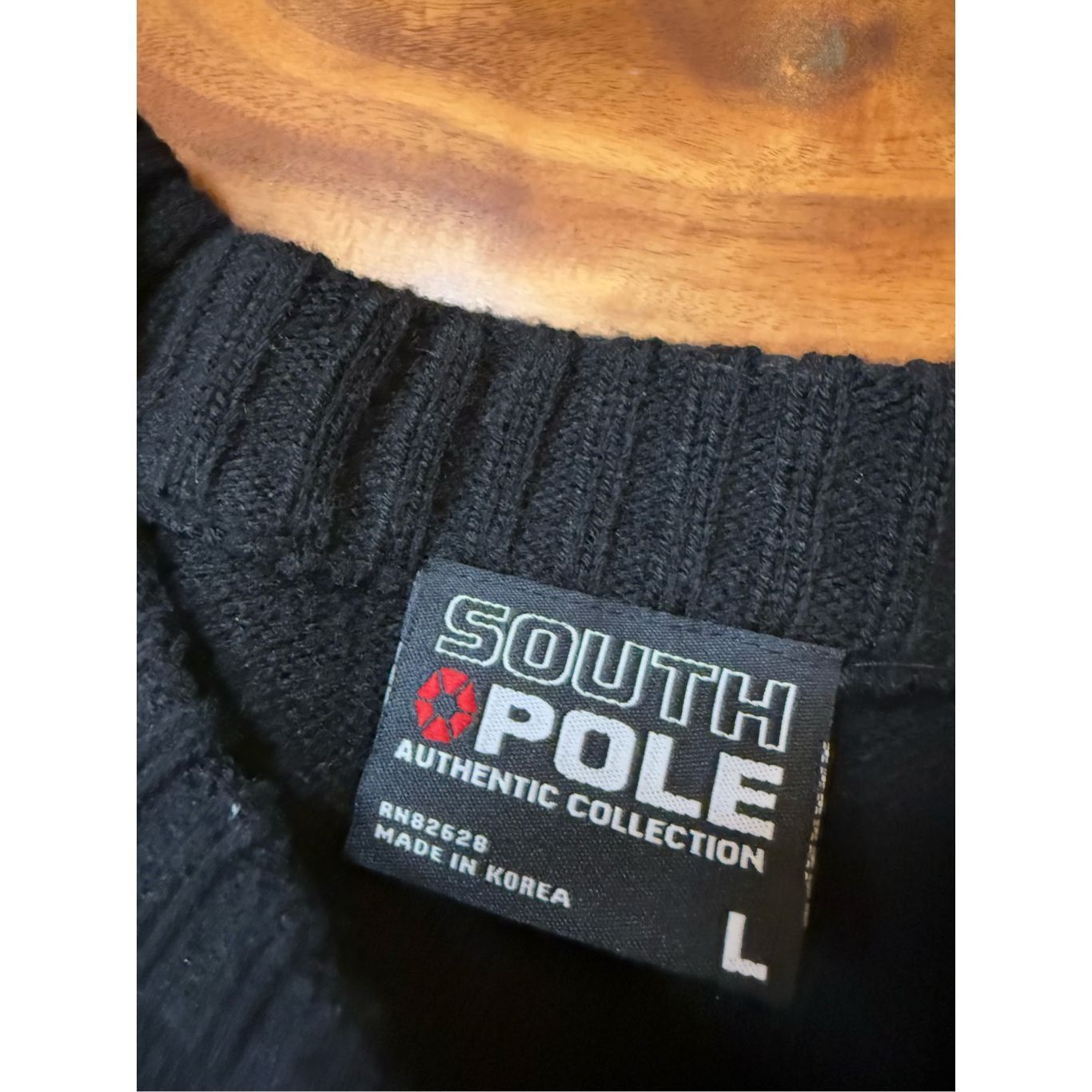 Vintage Size L - vintage Y2K South pole knitted black yellow sweater Size US L / EU 52-54 / 3 - 3 Thumbnail