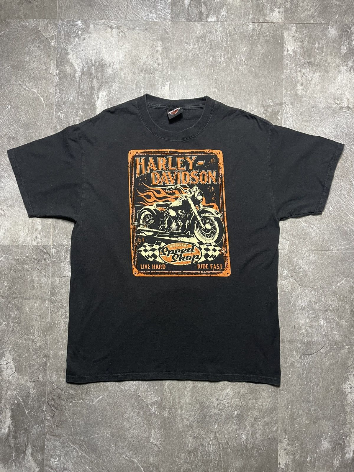 Harley Davidson Vintage Harley Davidson Live Hard Ride Fast Suffolk England Size US L / EU 52-54 / 3 - 1 Thumbnail
