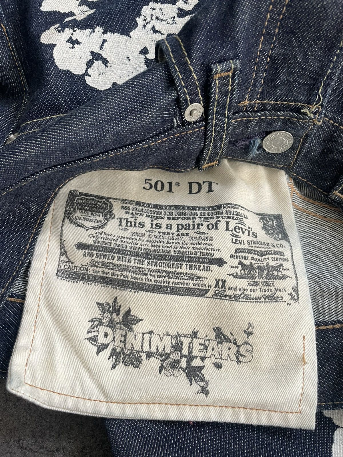 DENIM TEARS × Levi's Denim Tears Selvedge Raw Wreath 29 Size US 29 - 10 Thumbnail