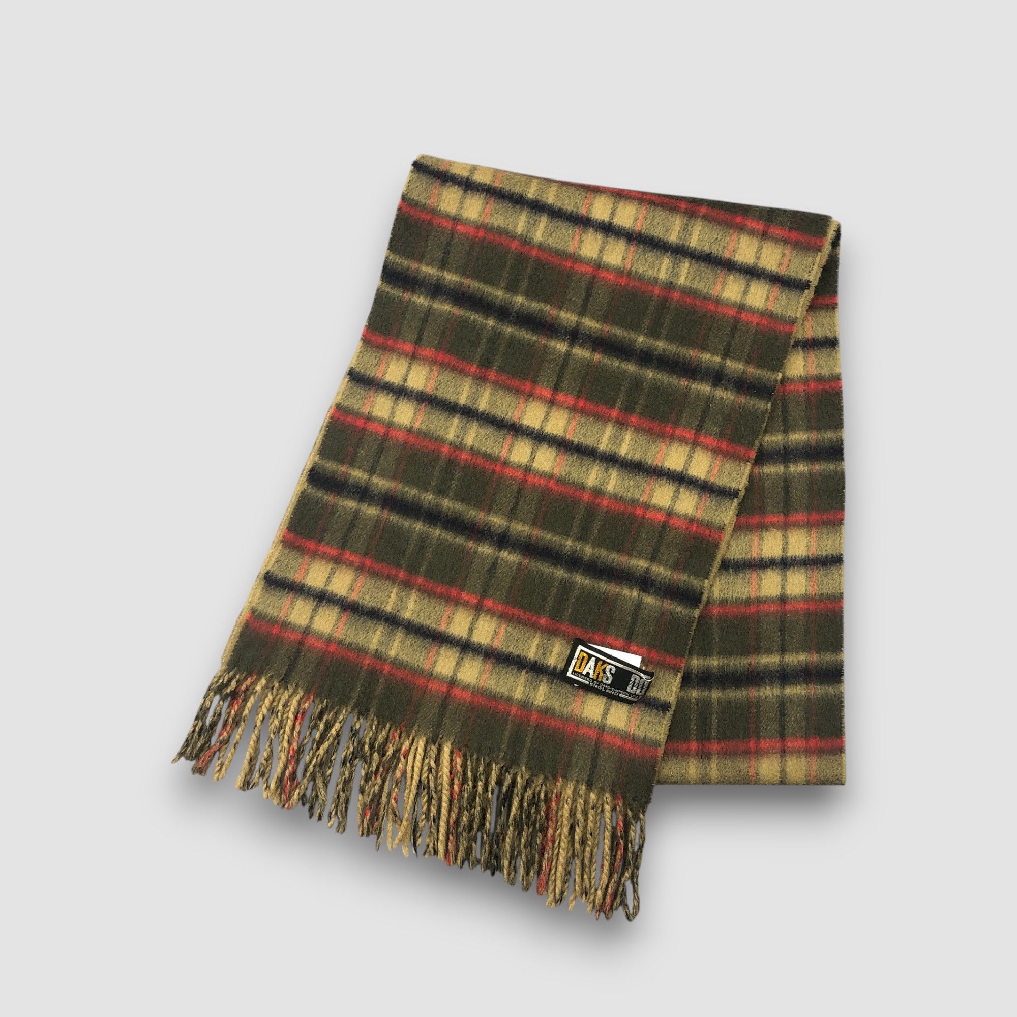 DAKS Vintage DAKS London Scarf Muffler Wool Fringe Winter Size ONE SIZE - 3 Thumbnail