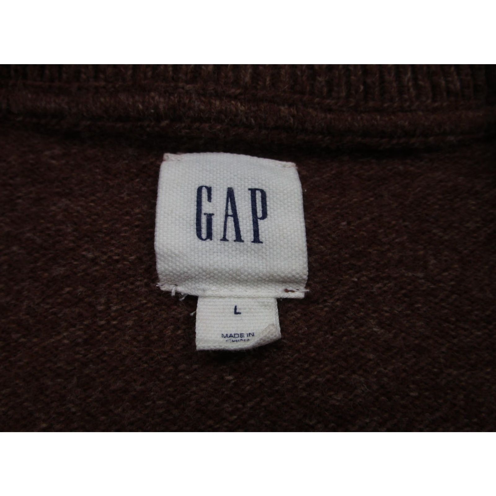 Gap Gap Mens Large Brown Merino Wool Blend Crewneck Knit Pullover Sweater Size US L / EU 52-54 / 3 - 3 Thumbnail