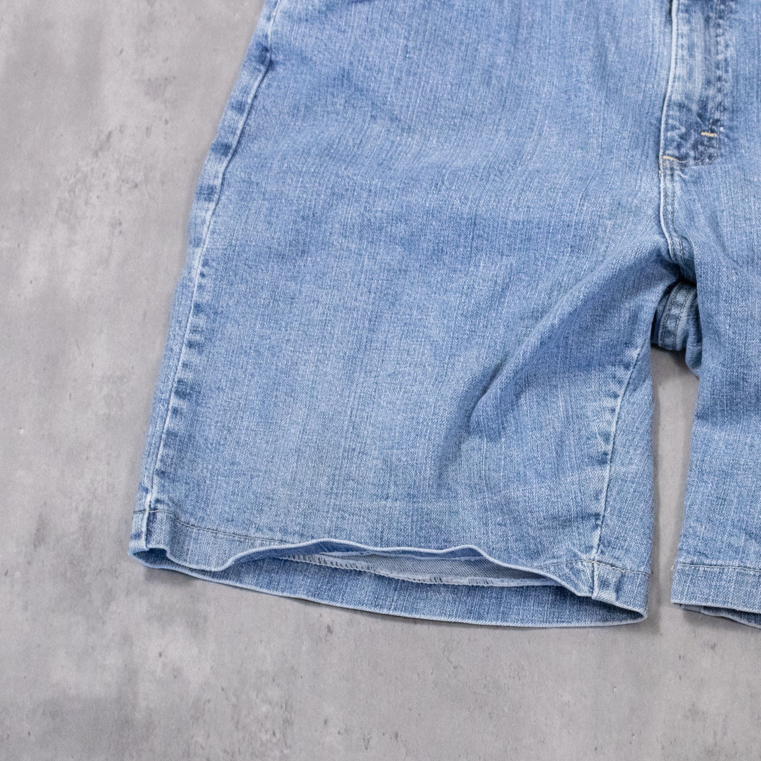 Lee Y2K 2000's Lee Rider Lightwash Baggy Fit Jorts Denim Shorts Size US 37 - 5 Thumbnail