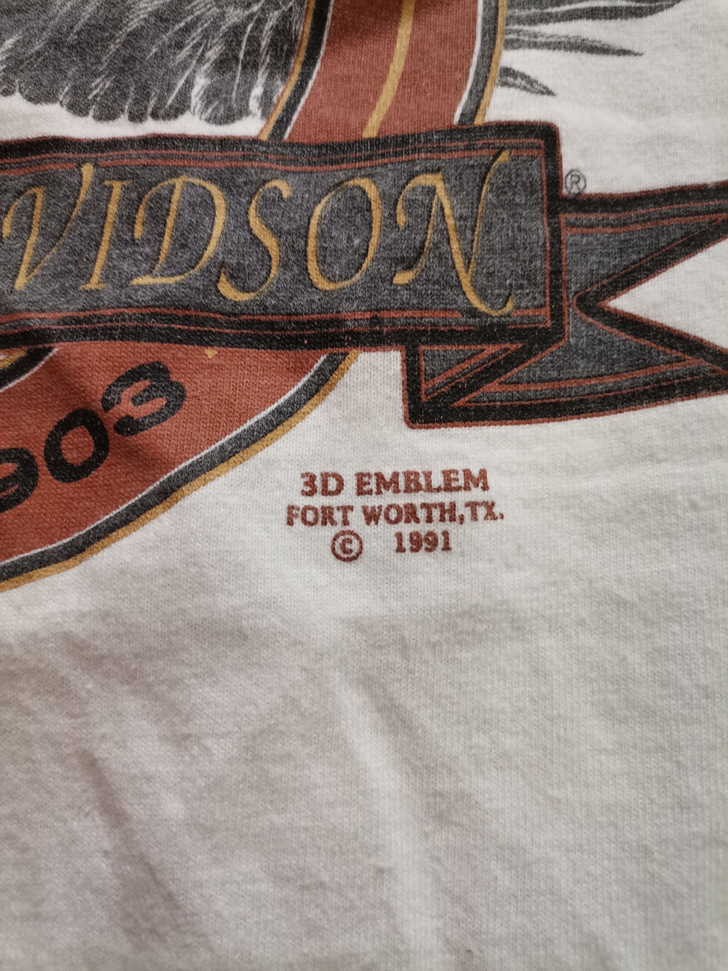 Harley Davidson × Vintage Vintage Harley-Davidson 1991 3D Emblem Tee Size US XL / EU 56 / 4 - 3 Thumbnail