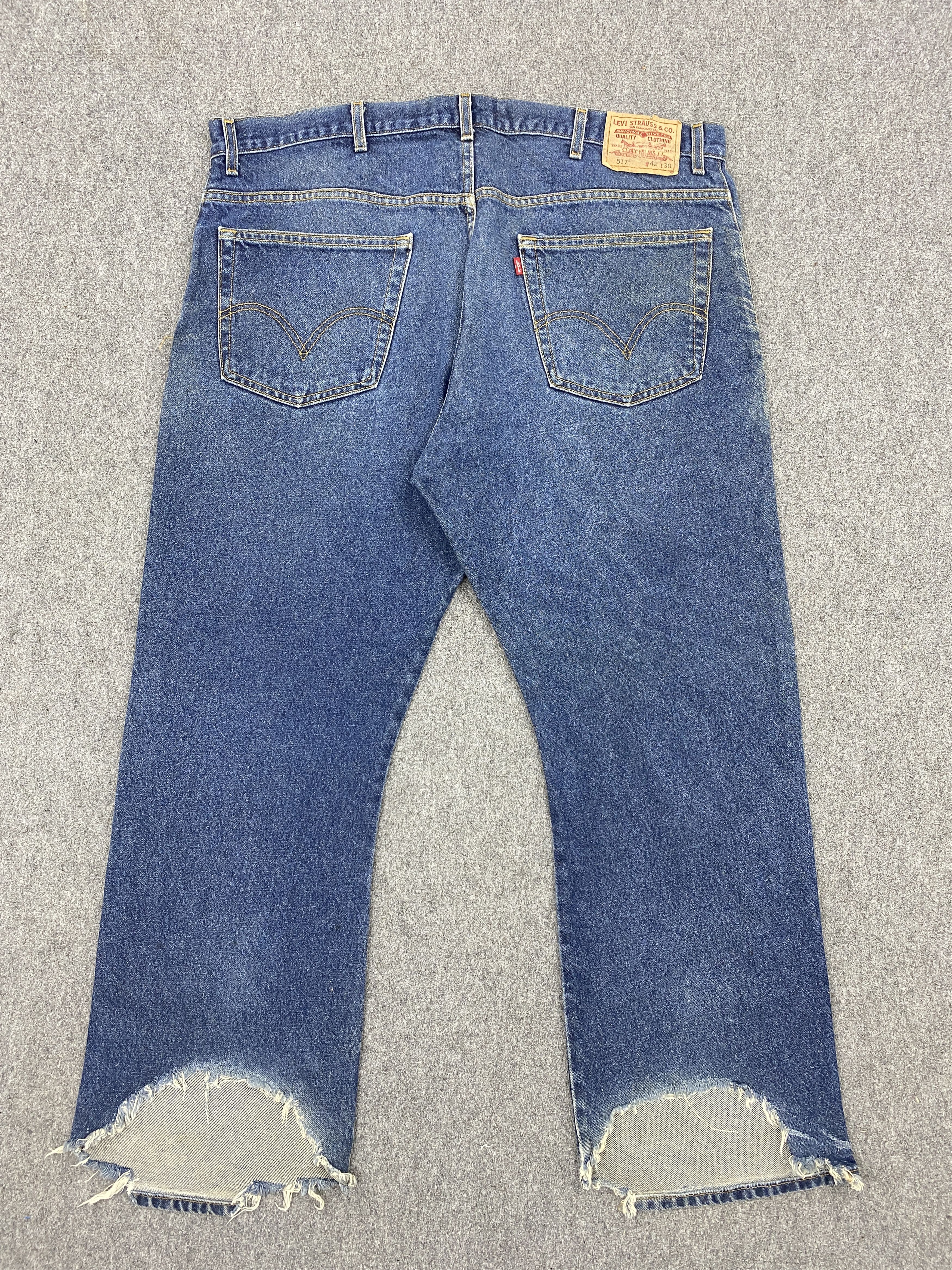 Levi's Distressed Vintage Levis 517 Flared Bootcut Denim DP2607 Size US 42 / EU 58 - 3 Thumbnail