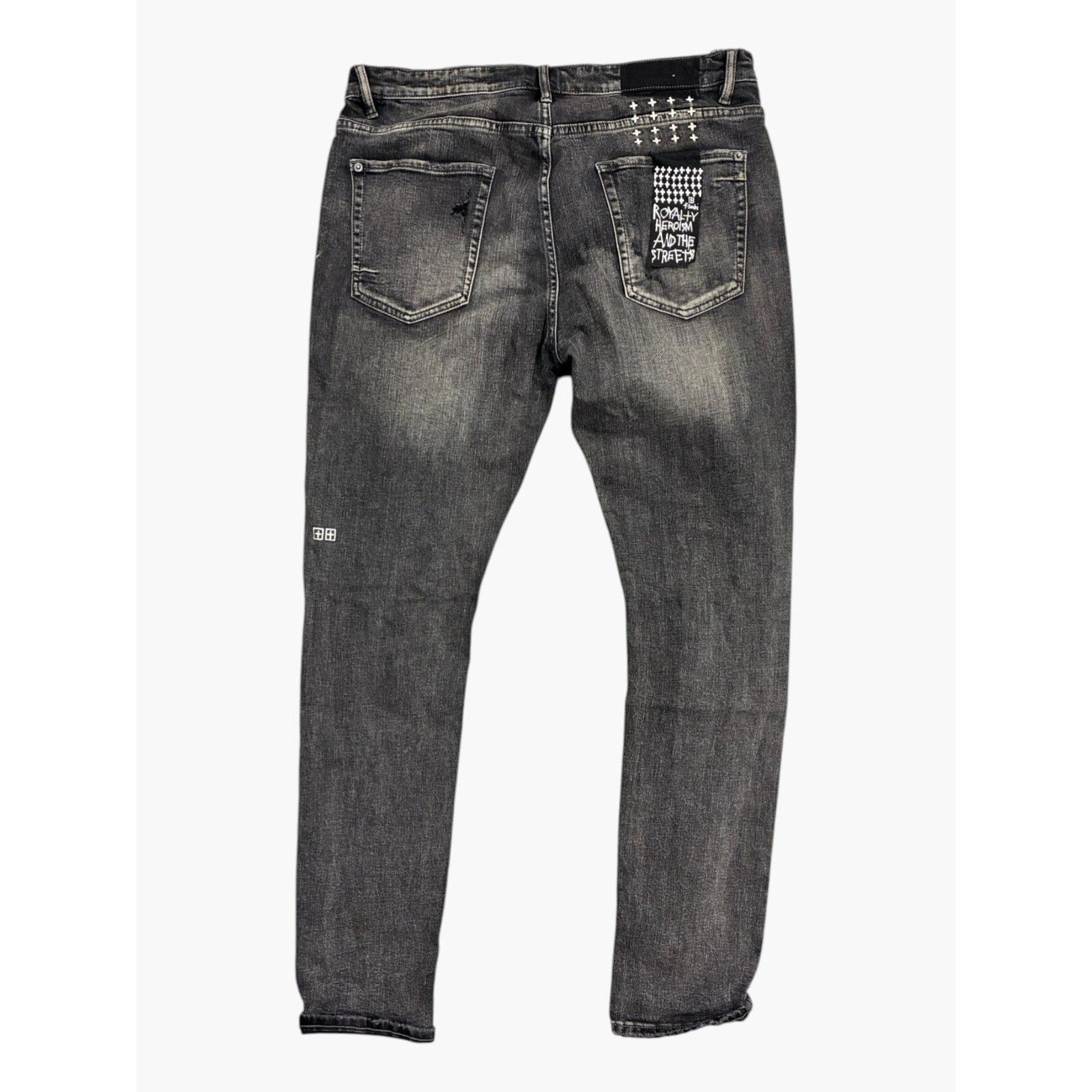 Ksubi Ksubi Ripped Heroism Black Wash Jeans Size US 38 / EU 54 - 2 Thumbnail