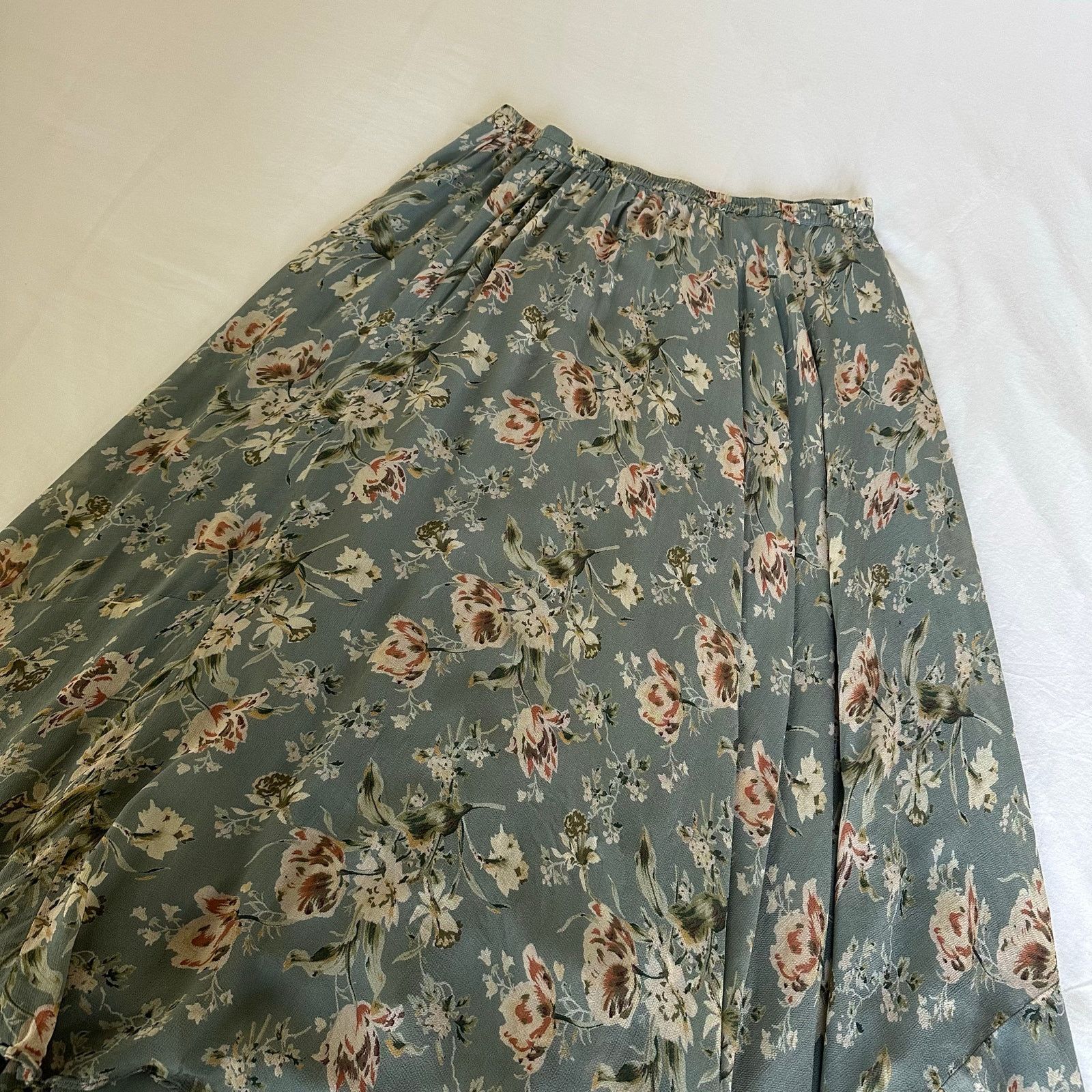 Other Women's Maxi 90s Full Flowy Floral Skirt Sarah Arizona XL Size 36" / US 14 / IT 50 - 5 Thumbnail