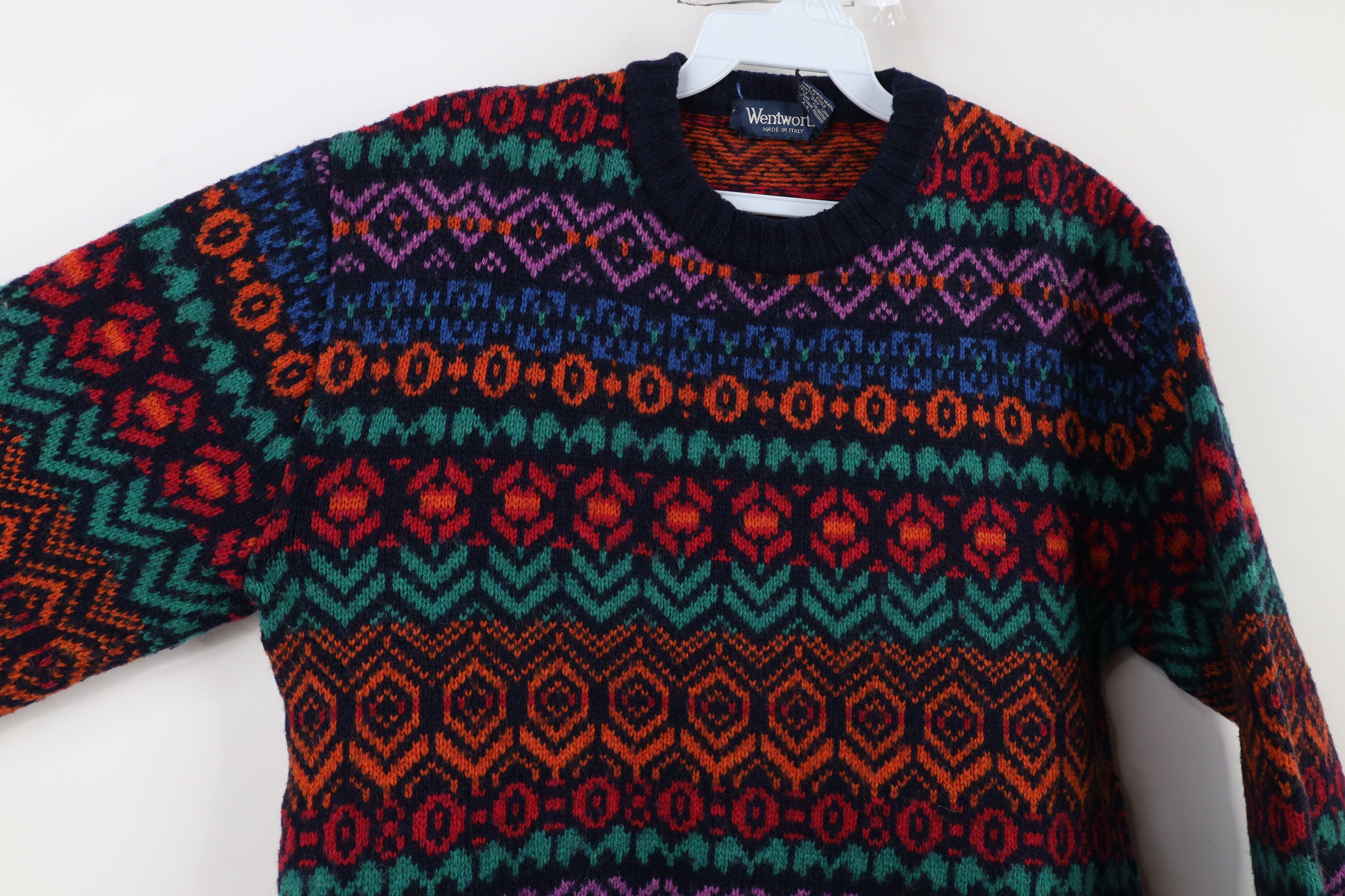 Vintage Vintage 90s Streetwear Fair Isle Wool Blend Knit Sweater Size US M / EU 48-50 / 2 - 5 Thumbnail