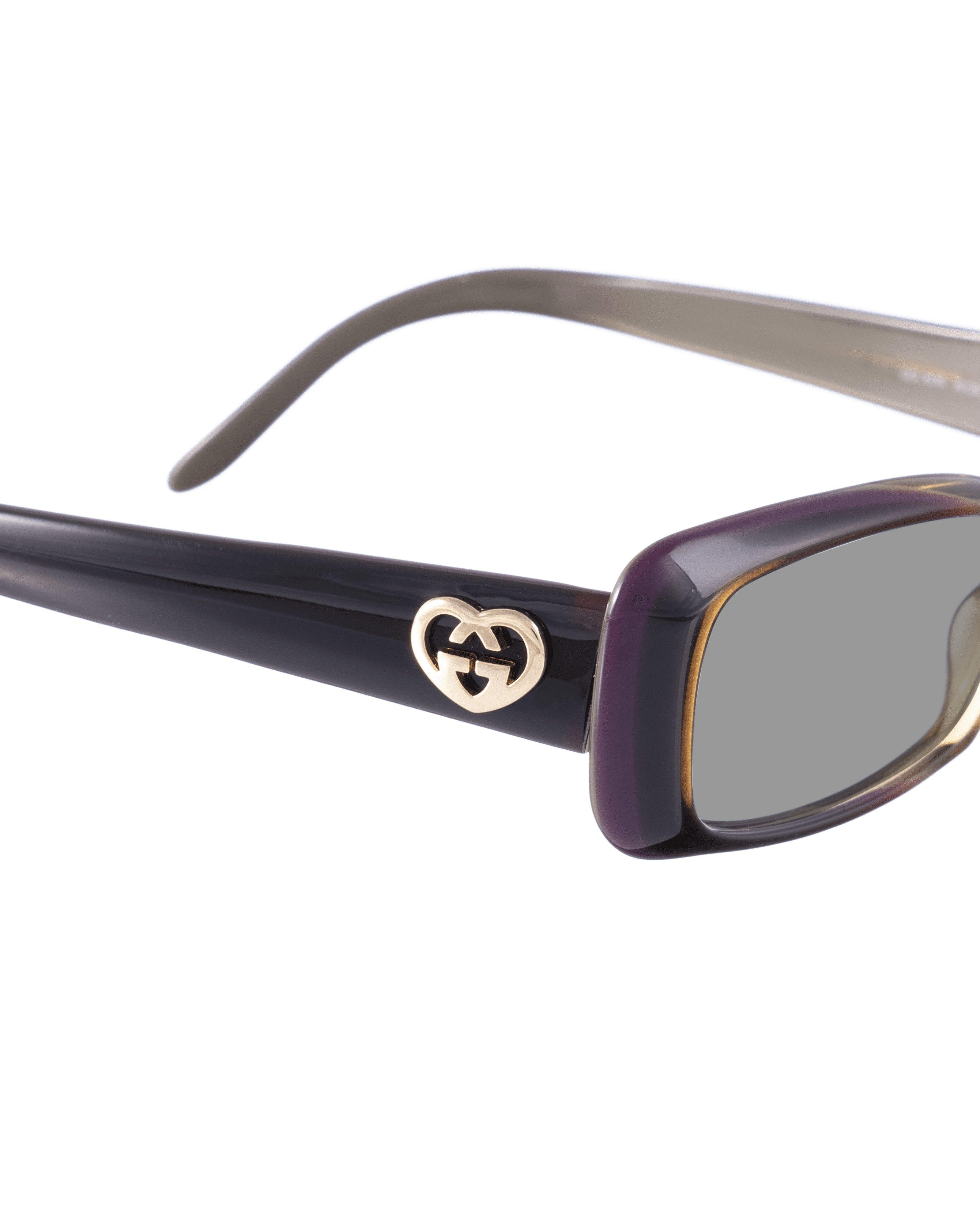 Gucci Gucci 00s Cat Eye Brown Sunglasses with Hearts Size ONE SIZE - 3 Thumbnail