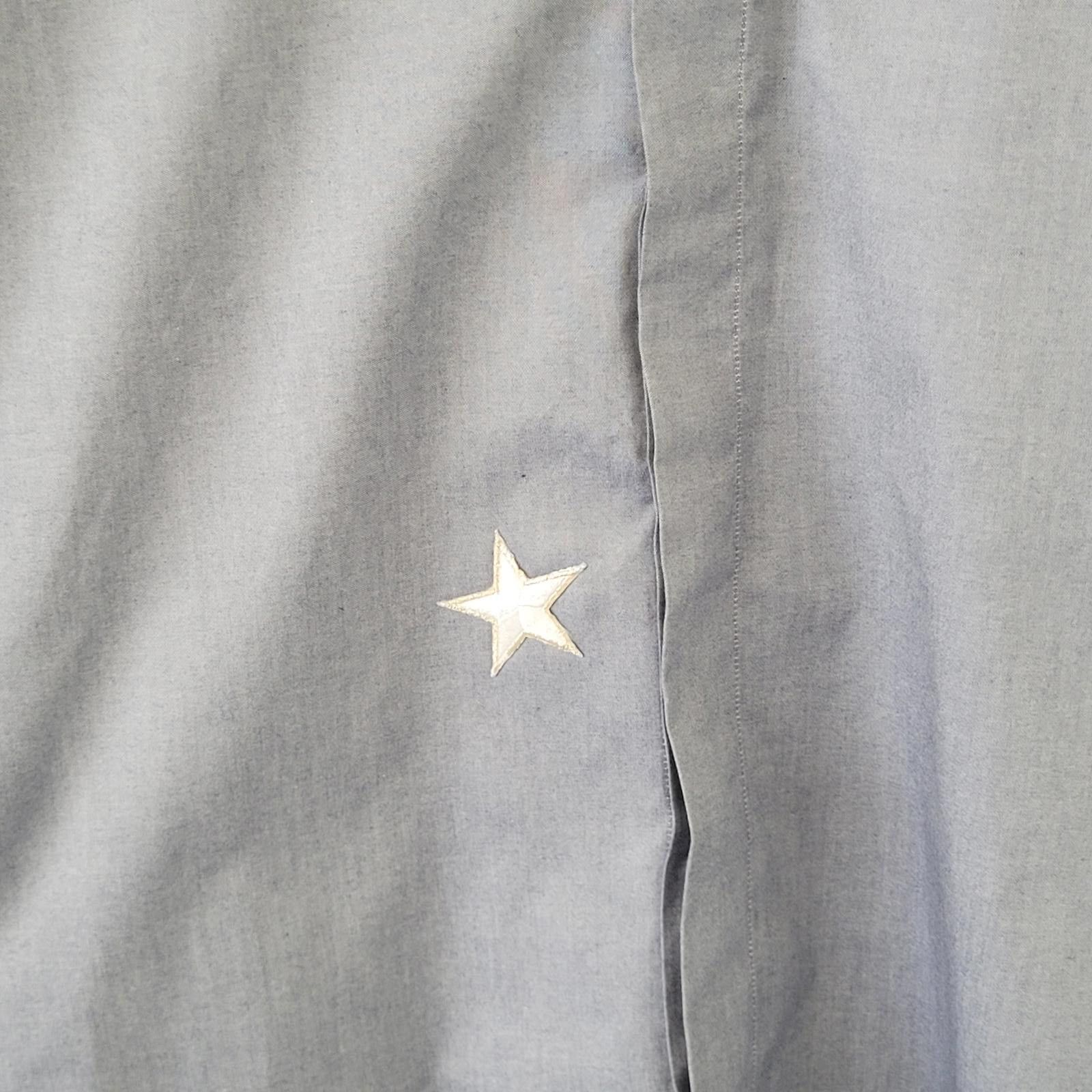 Other Kam Lamar Men's S Button Shirt Gray Star Patch Upcycled Size US S / EU 44-46 / 1 - 2 Thumbnail