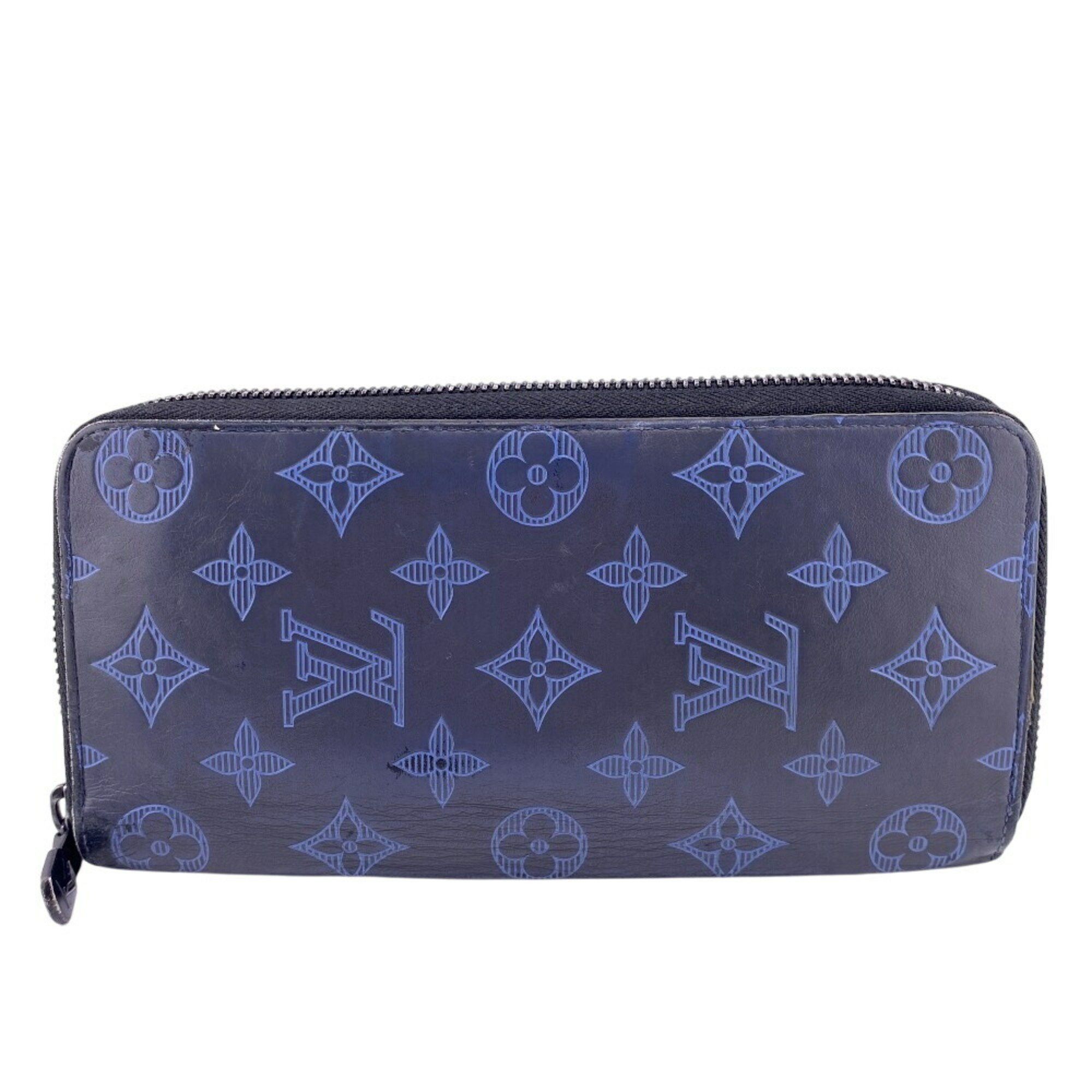 Louis Vuitton Louis Vuitton Wallet M80423 Vertical Zippy Monogram Long Navy Men's Size ONE SIZE - 1 Thumbnail
