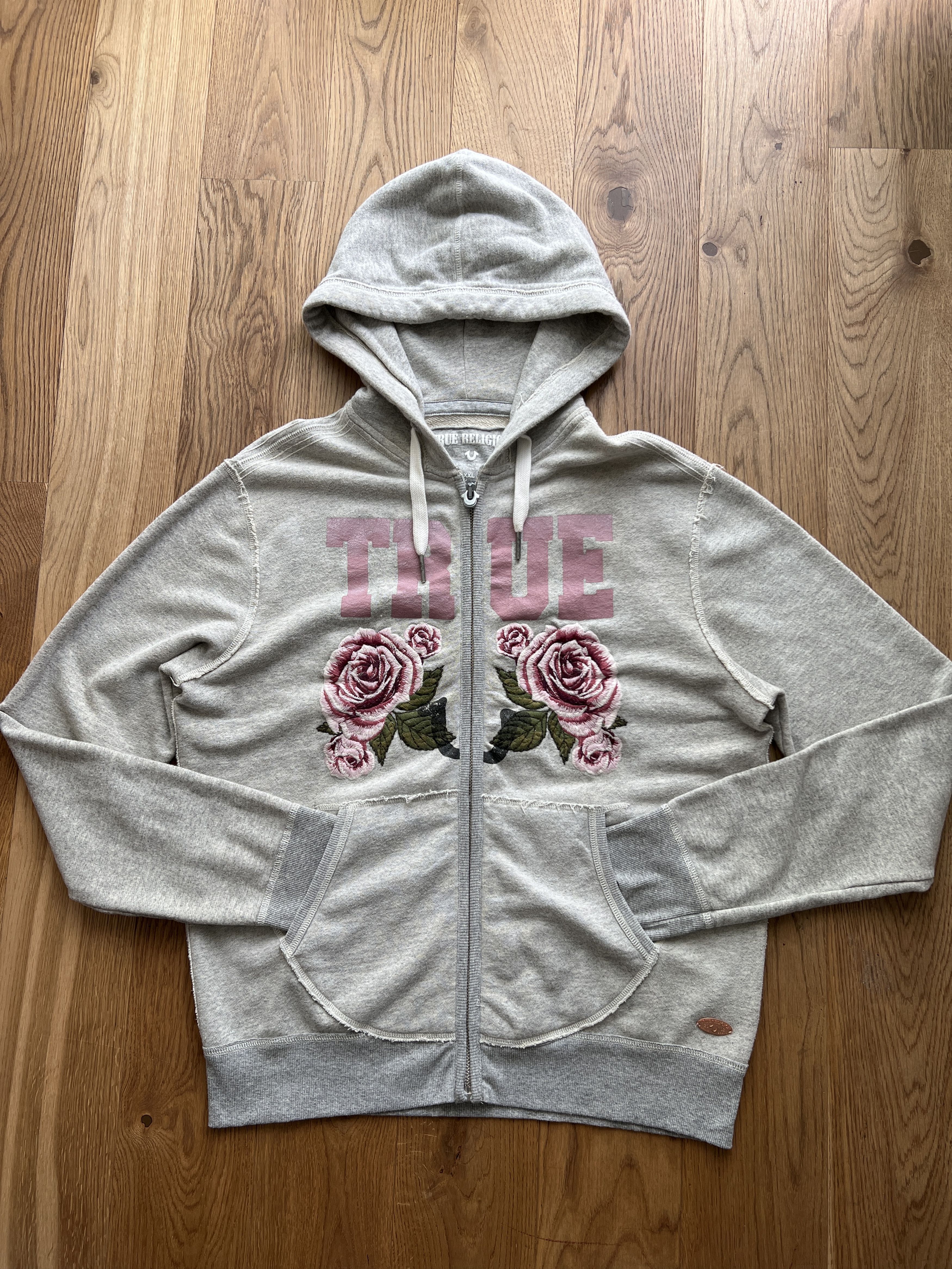 True Religion True Religion Zip up hoodie roses baggy embroidered japanese Size US XXL / EU 58 / 5 - 1 Thumbnail
