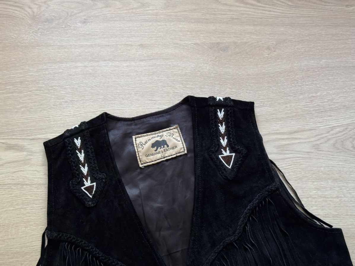Cowboy Equipment Vintage Western Cowboy Genuine Leather Black Vest Size US S / EU 44-46 / 1 - 2 Thumbnail