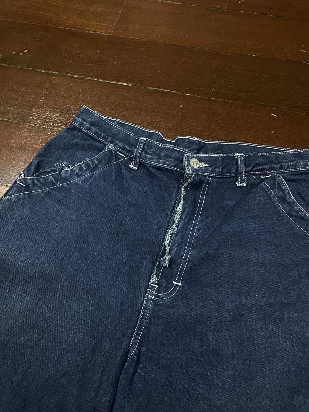 JNCO FIRE 🔥 FAD SPORT LOW DOWN DENIM OVER POCKET DISTRESSED Size US 33 - 6 Thumbnail