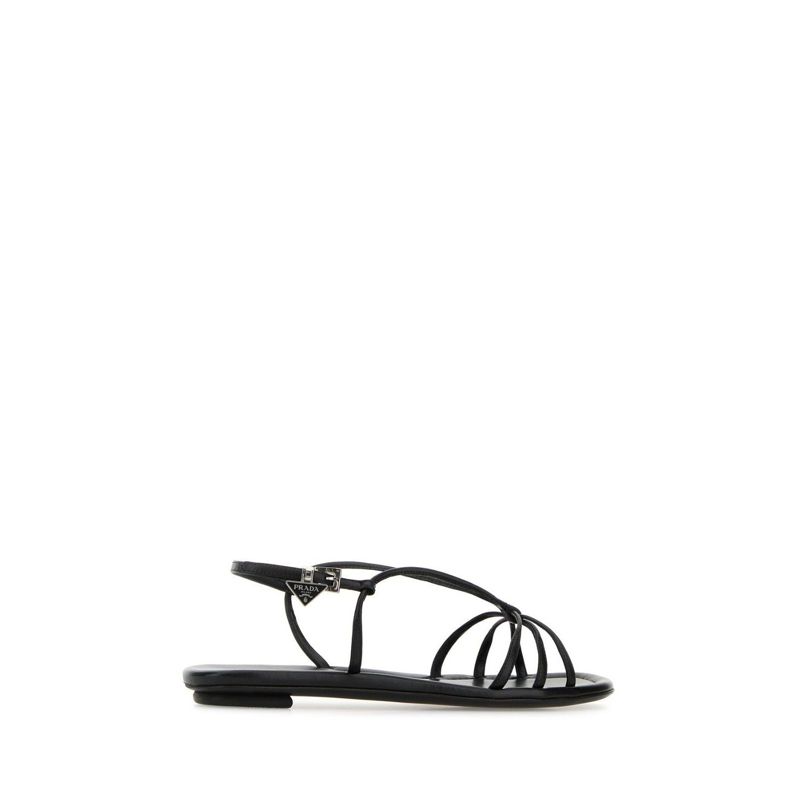 Prada PRADA Black Leather String Sandals New & Authentic (Women's Size US 11 / IT 41 - 3 Thumbnail