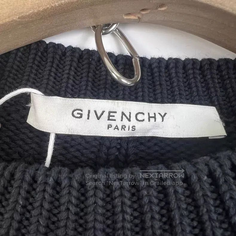 Givenchy Givenchy Black Distressed Logo Destroyed Knit Sweater Size US S / EU 44-46 / 1 - 4 Thumbnail