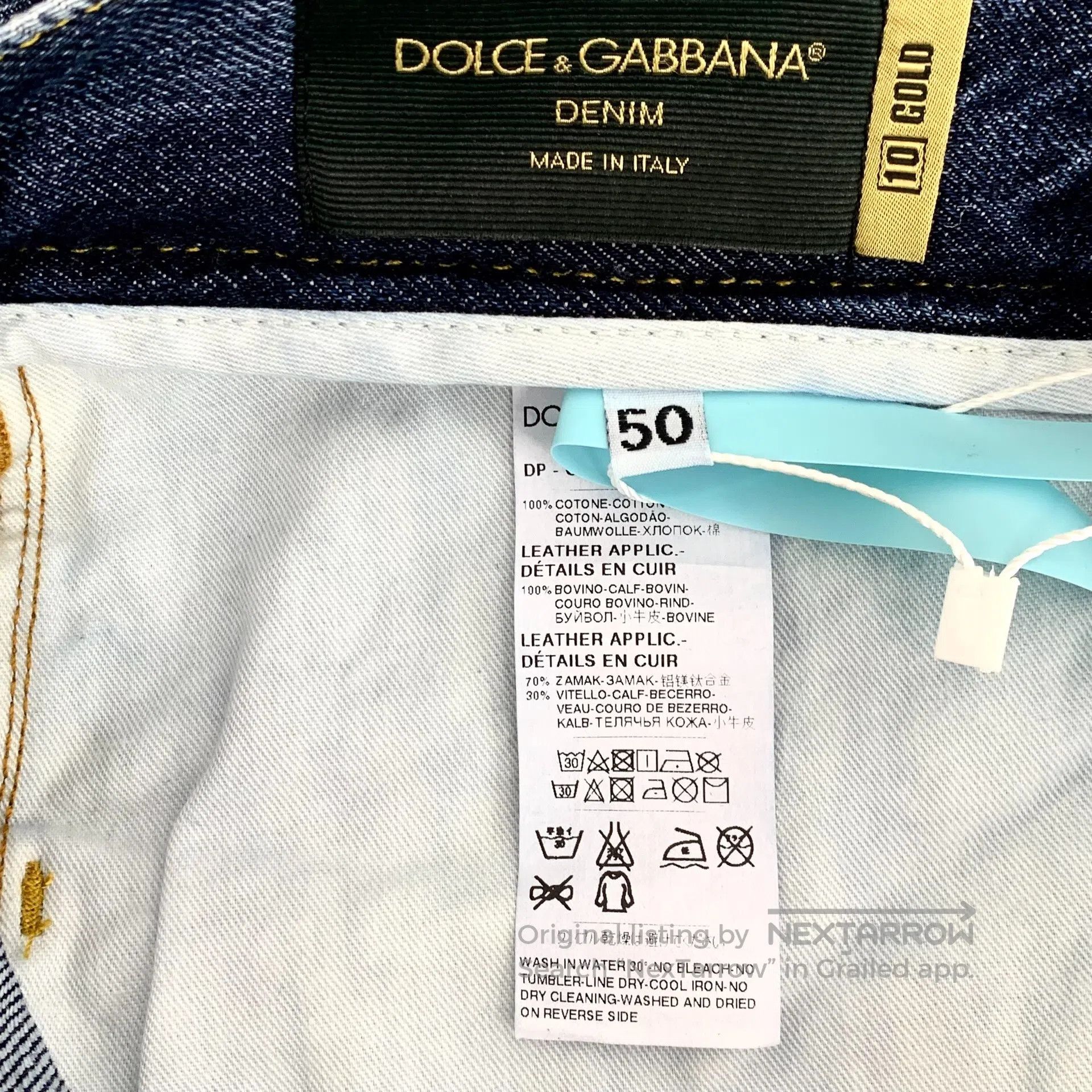 Dolce & Gabbana Dolce Gabbana Dark blue washed distressed design cotton ca Size US 34 / EU 50 - 7 Thumbnail