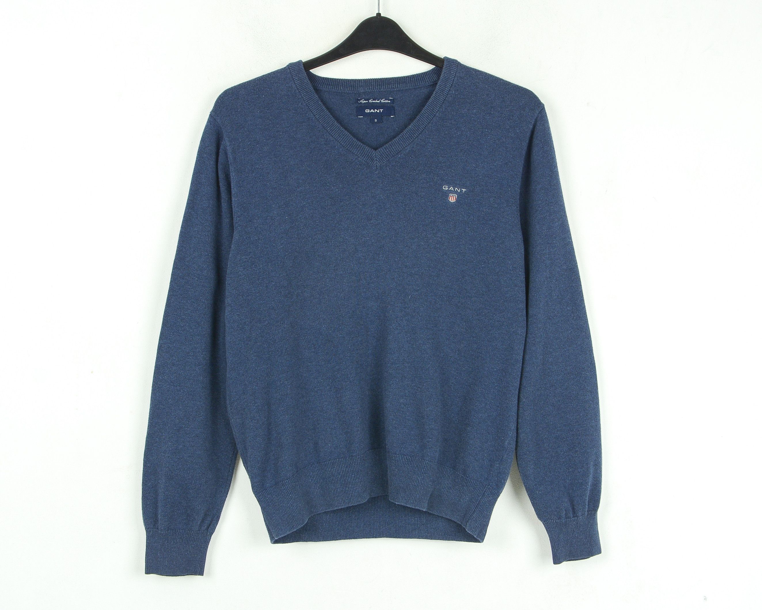 Gant 'Super Combed Cotton' Sweatshirt V-Neck Jumper Pullover Top Size US S / EU 44-46 / 1 - 1 Thumbnail