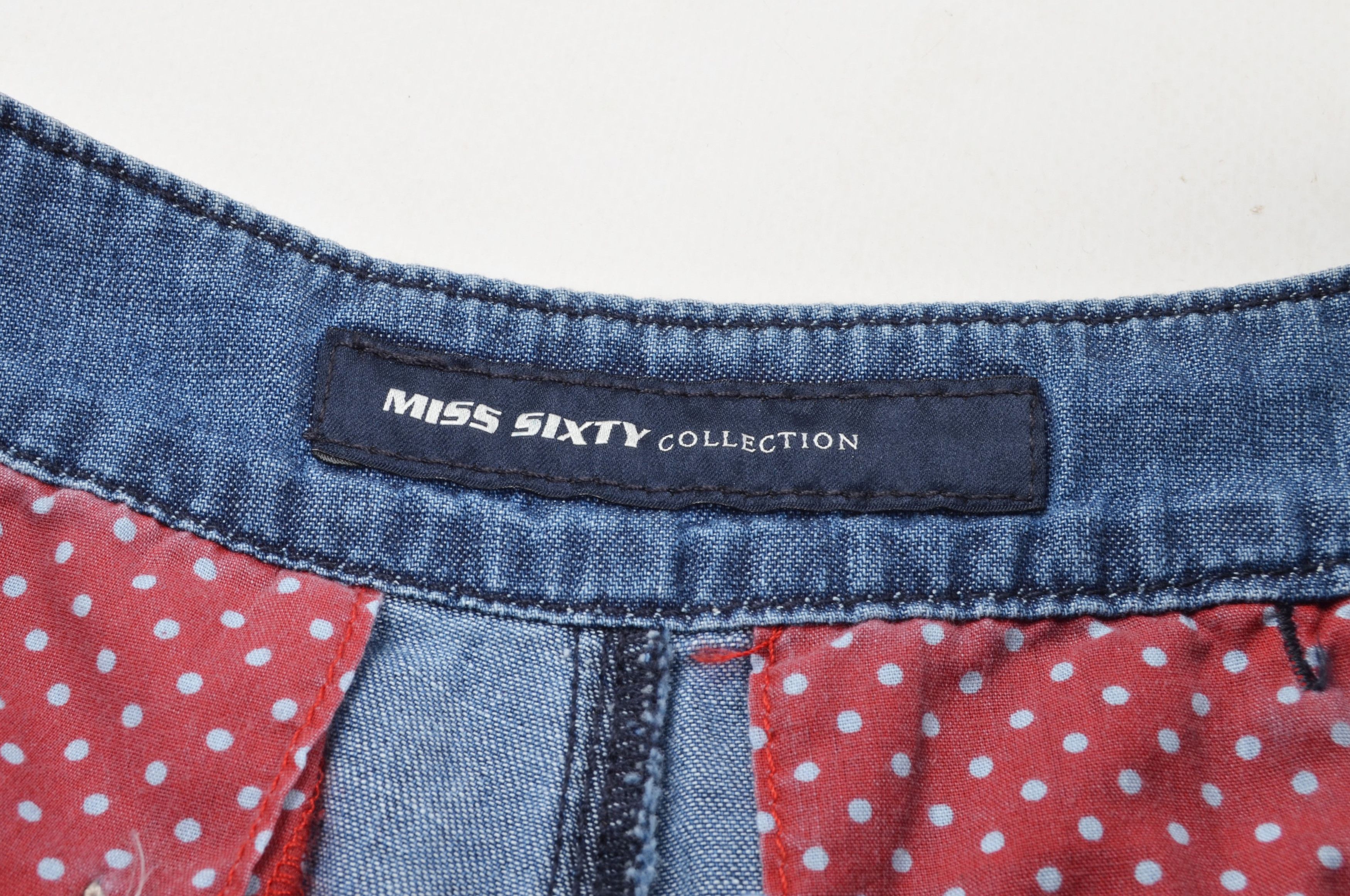 Designer × Miss Sixty Miss Sixty Y2K Coquette Blue Denim Ducky Hot Pants Shorts Size 29" - 7 Thumbnail
