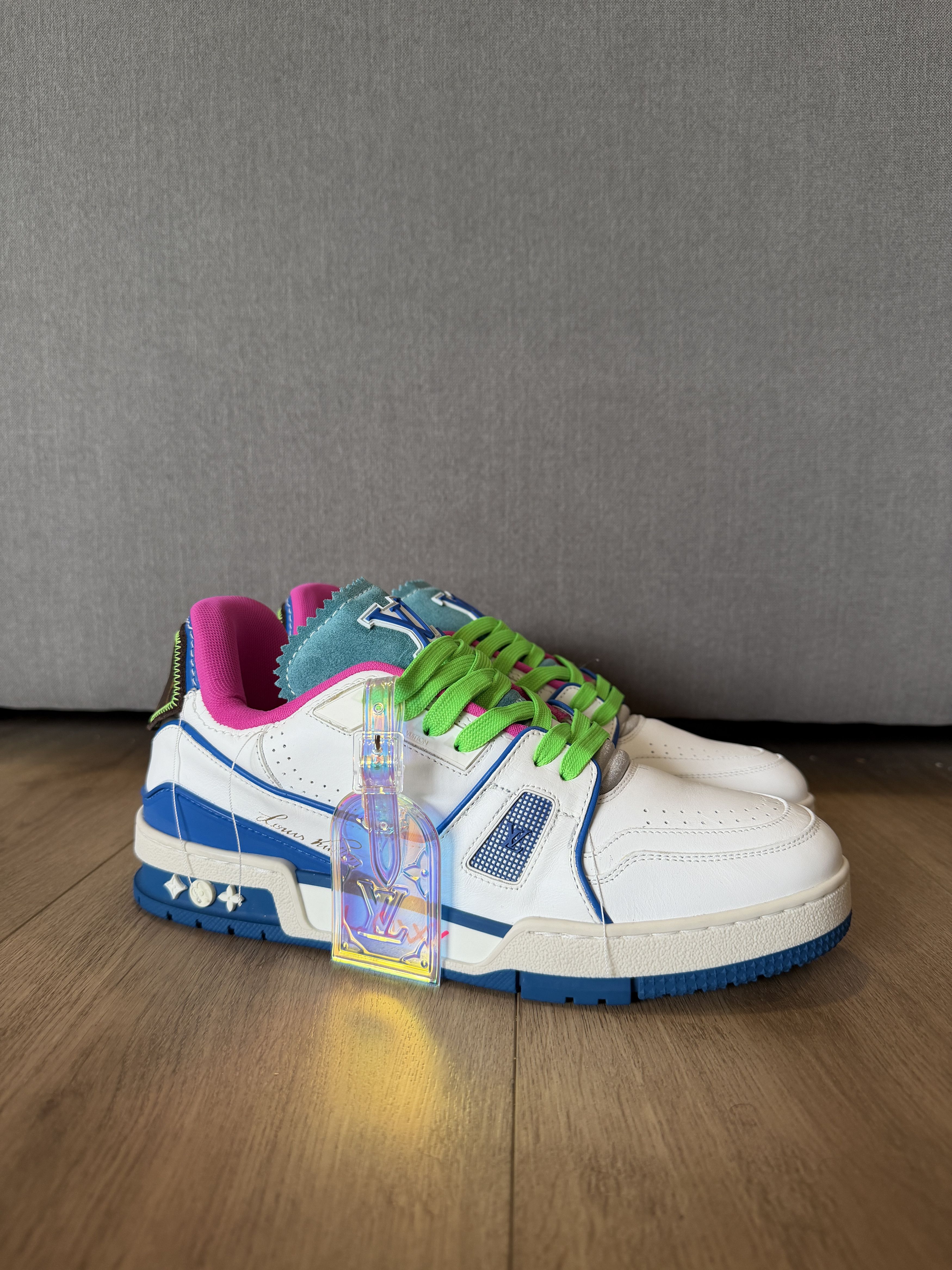 Louis Vuitton LOUIS VUITTON UPCYCLE TRAINER NEON VIRGIL Size US 8 / EU 41 - 1 Thumbnail