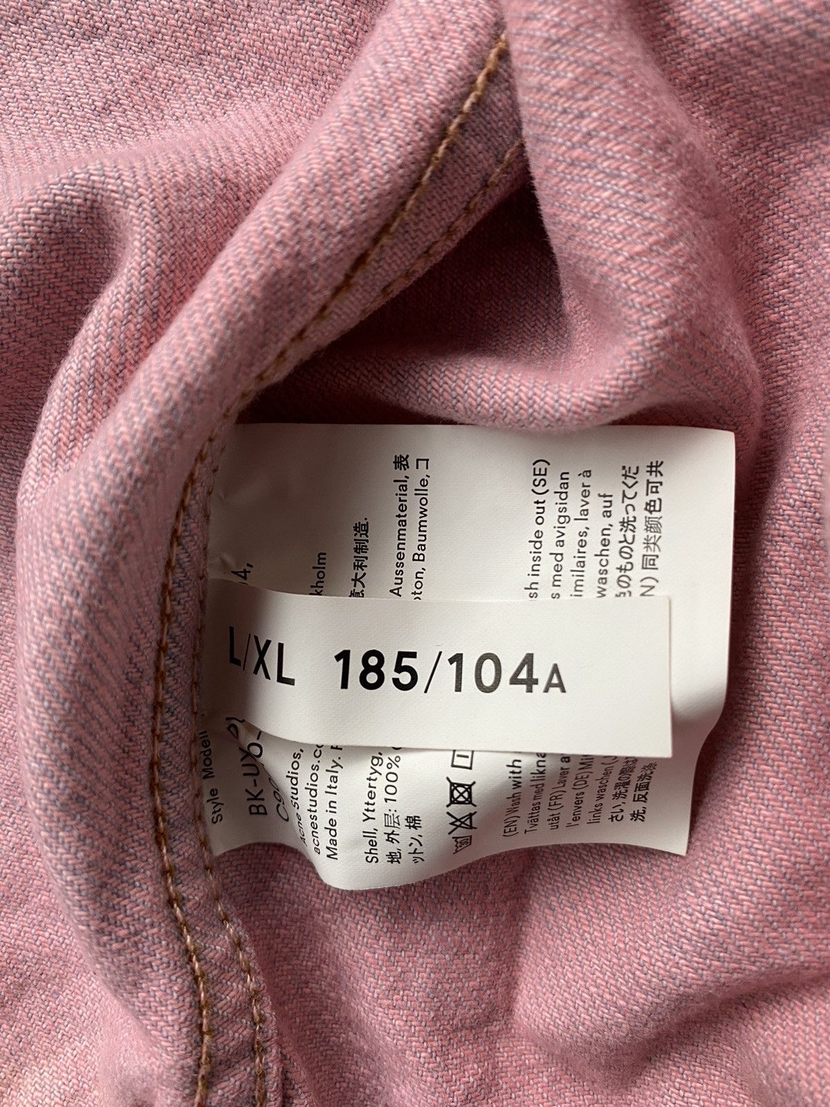 Acne Studios Acne Studios Pink Bla Konst Denim 2000 Jacket Size US L / EU 52-54 / 3 - 12 Thumbnail