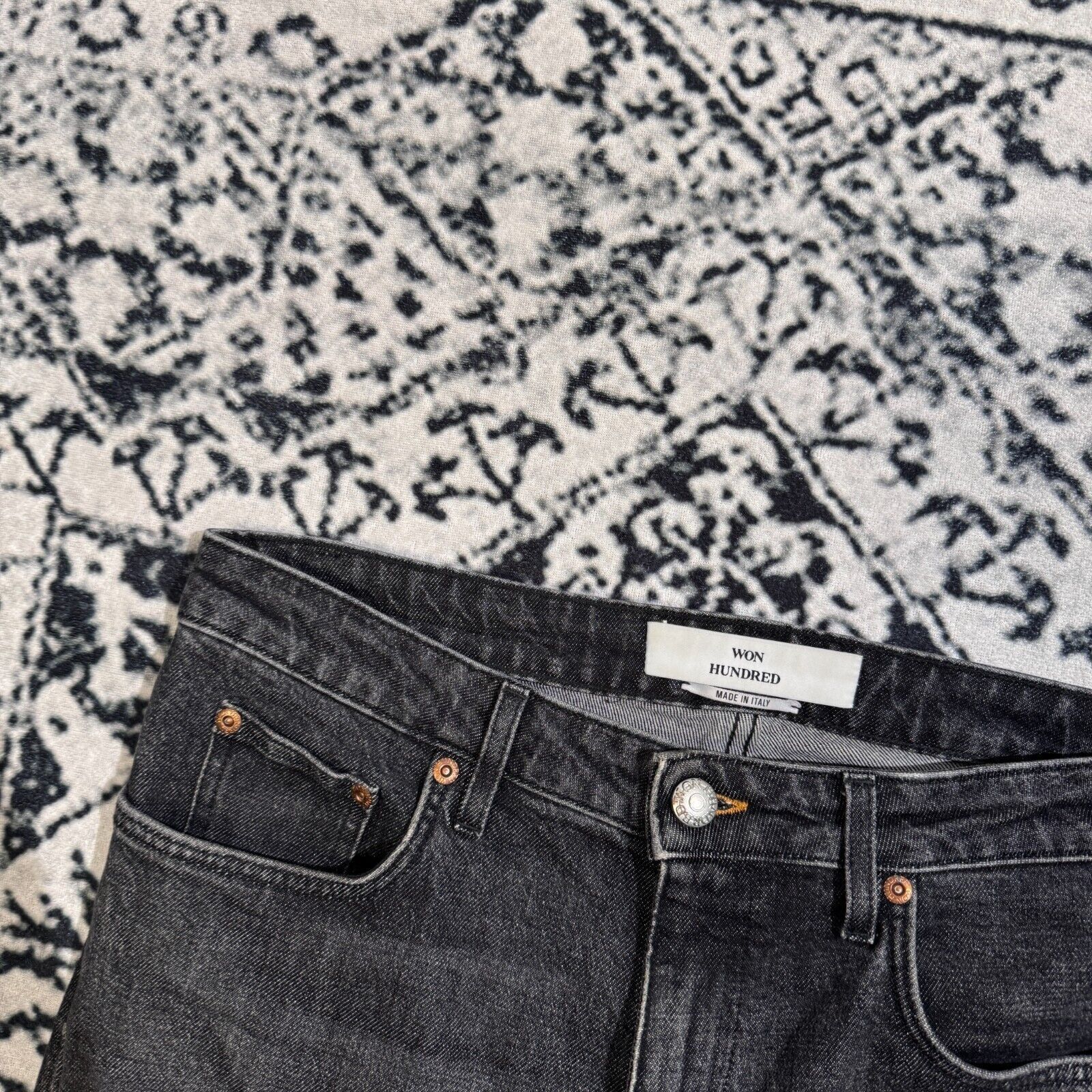 Vintage × Won Hundred Vintage Won Hundred Unisex Black Cotton Denim Pants Size W30 Size US 30 / EU 46 - 6 Thumbnail