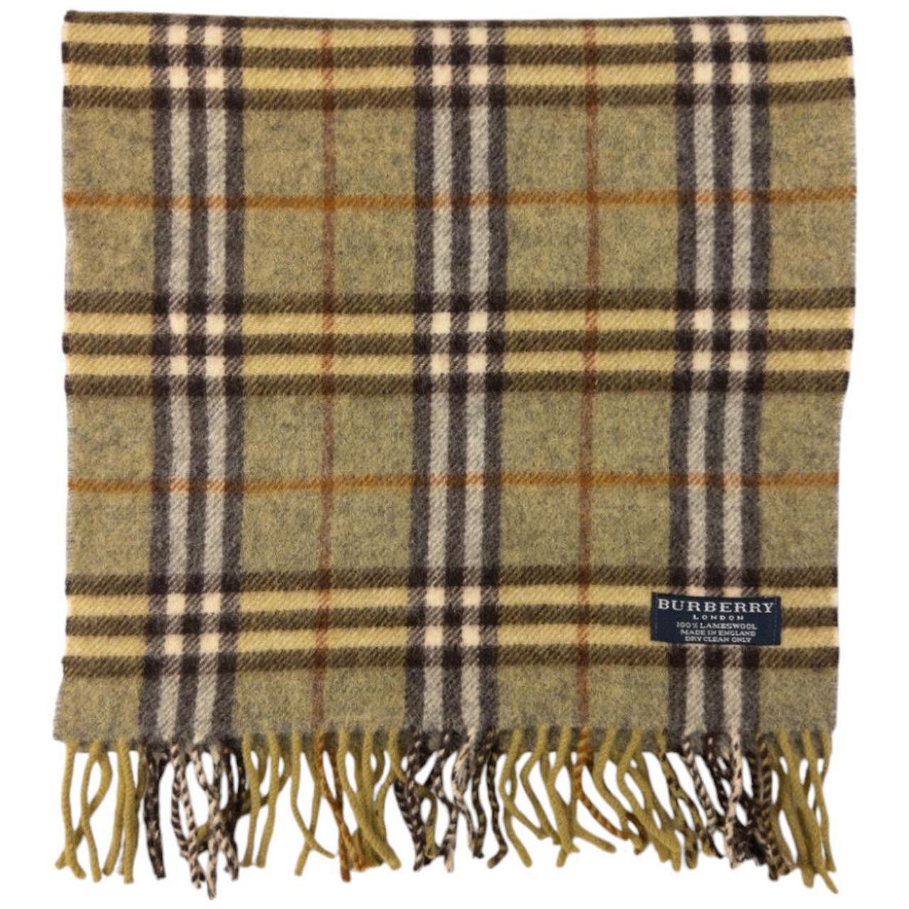Burberry Vintage Burberry Nova Check Lambswool Tassel Scarf Size ONE SIZE - 1 Thumbnail