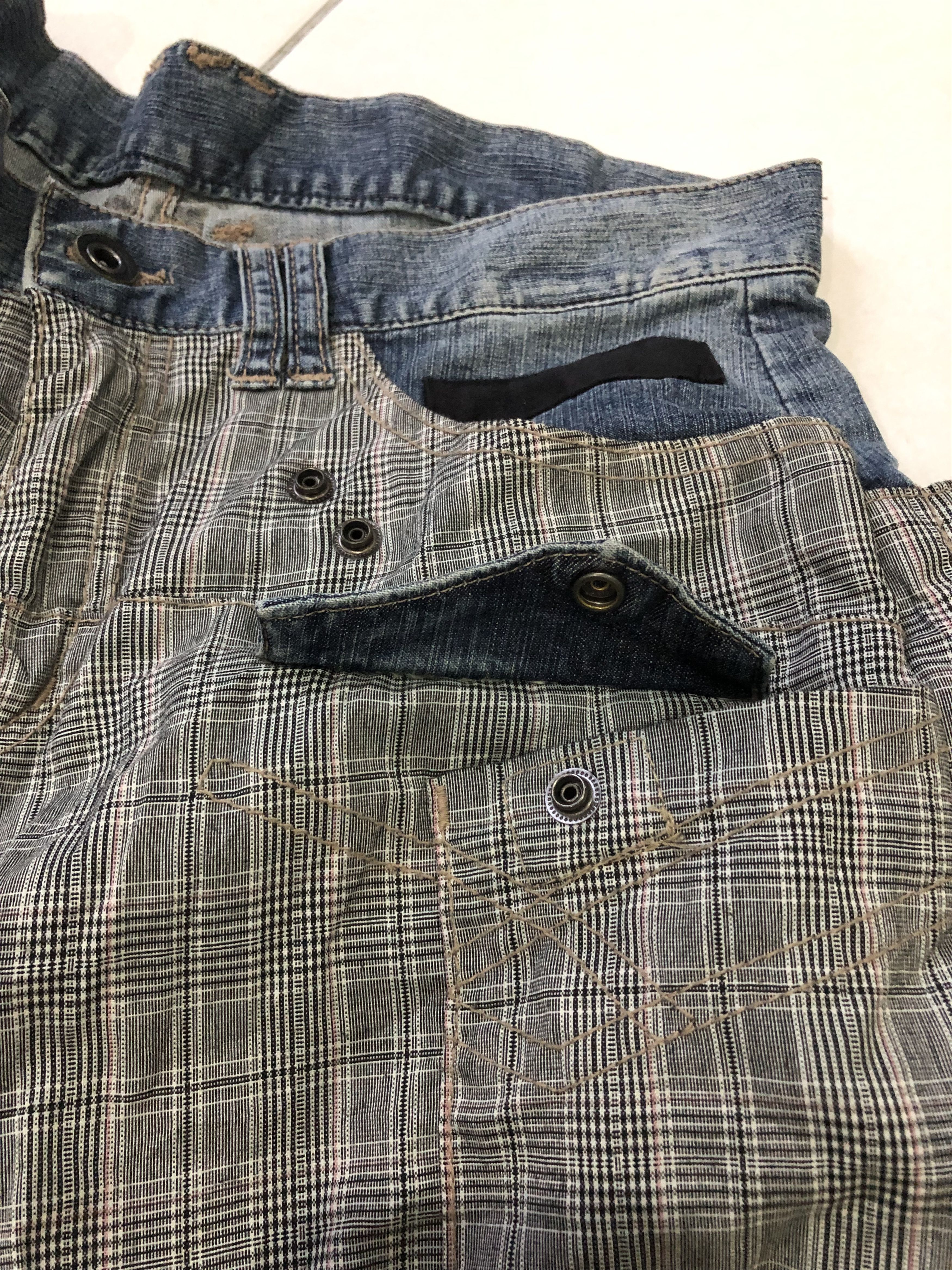 PPFM Very Rare PPFM Anarchy Denim Eastern Rock Design 2 in 1 Size US 33 - 10 Thumbnail
