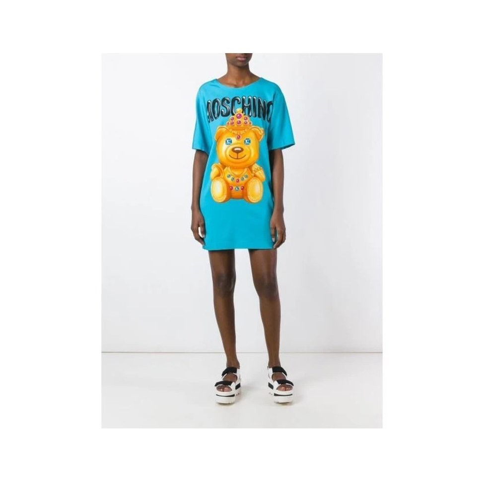 Moschino SS17 Moschino Couture Jeremy Scott CROWNED TEDDY BEAR DRESS Size XS / US 0-2 / IT 36-38 - 4 Thumbnail