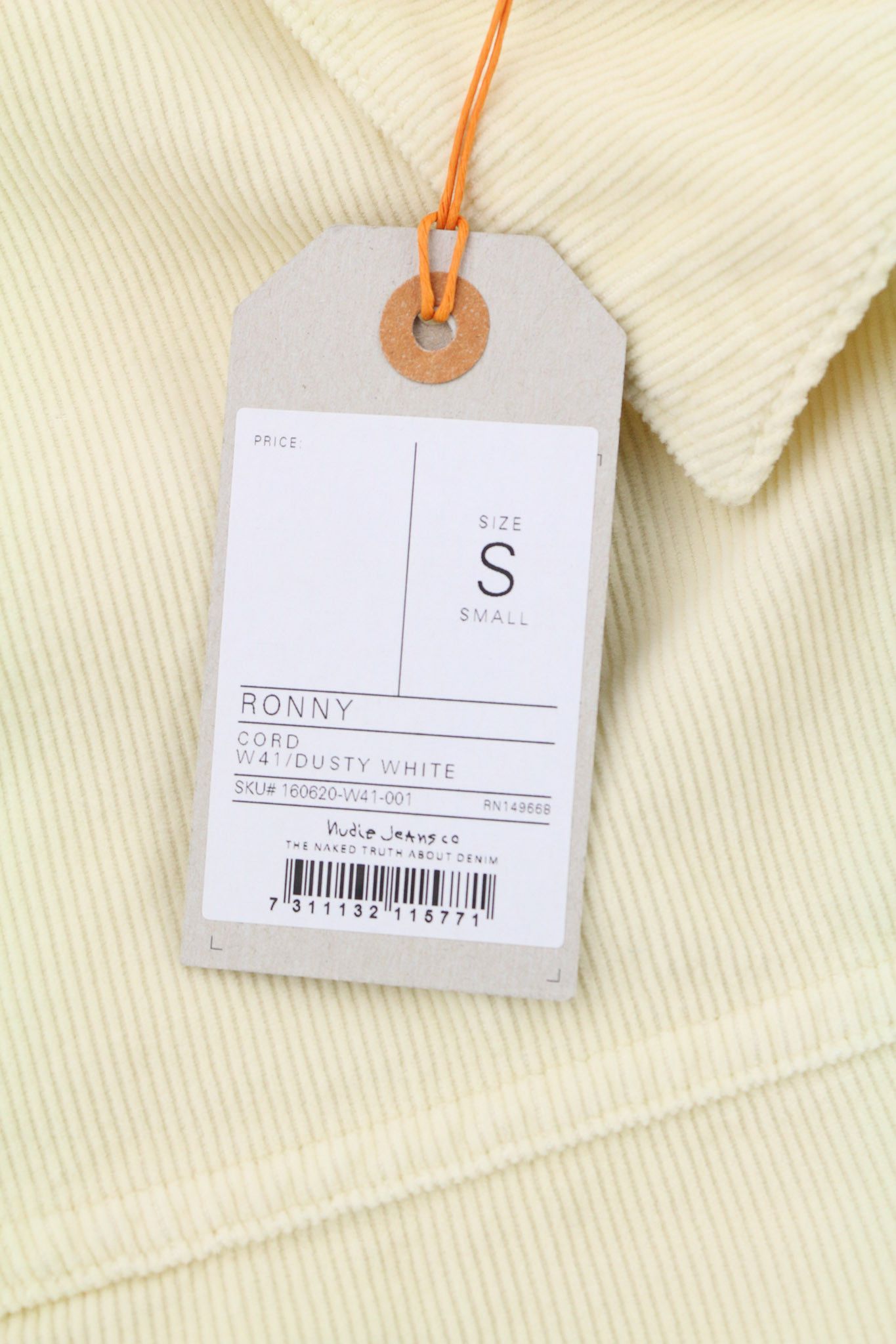 Nudie Jeans RONNY S Dusty White Organic Cotton Corduroy Jacket 81017 Size US S / EU 44-46 / 1 - 6 Thumbnail