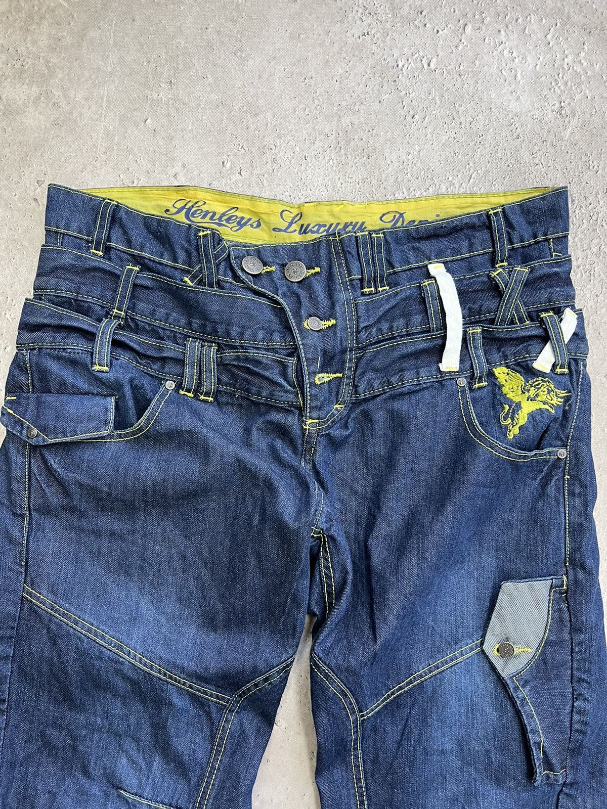 Japanese Brand × Junya Watanabe × Le Grande Bleu (L.G.B.) Vintage Japanese flare wide-leg 3D pocket utility cargos Size US 32 / EU 48 - 5 Thumbnail