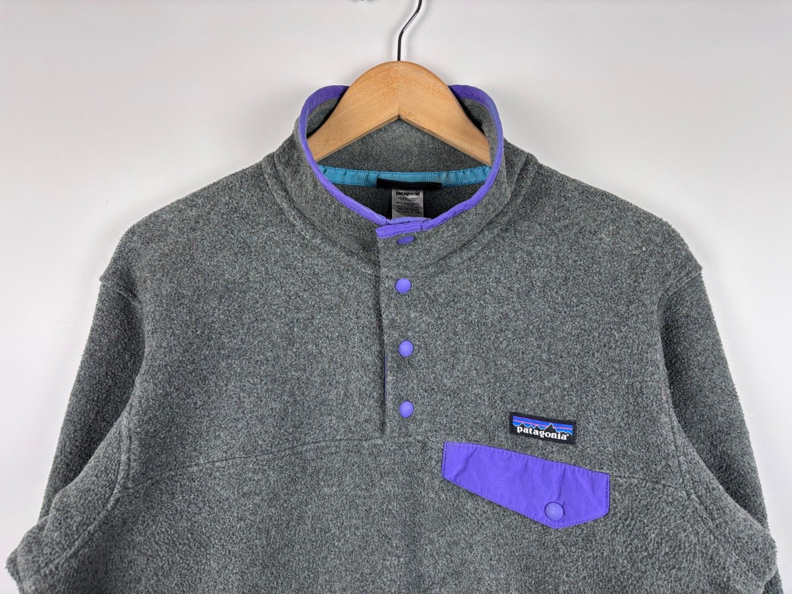 Patagonia Patagonia Synchilla Fleece Pullover Sweater Gray Purple M Size M / US 6-8 / IT 42-44 - 2 Thumbnail