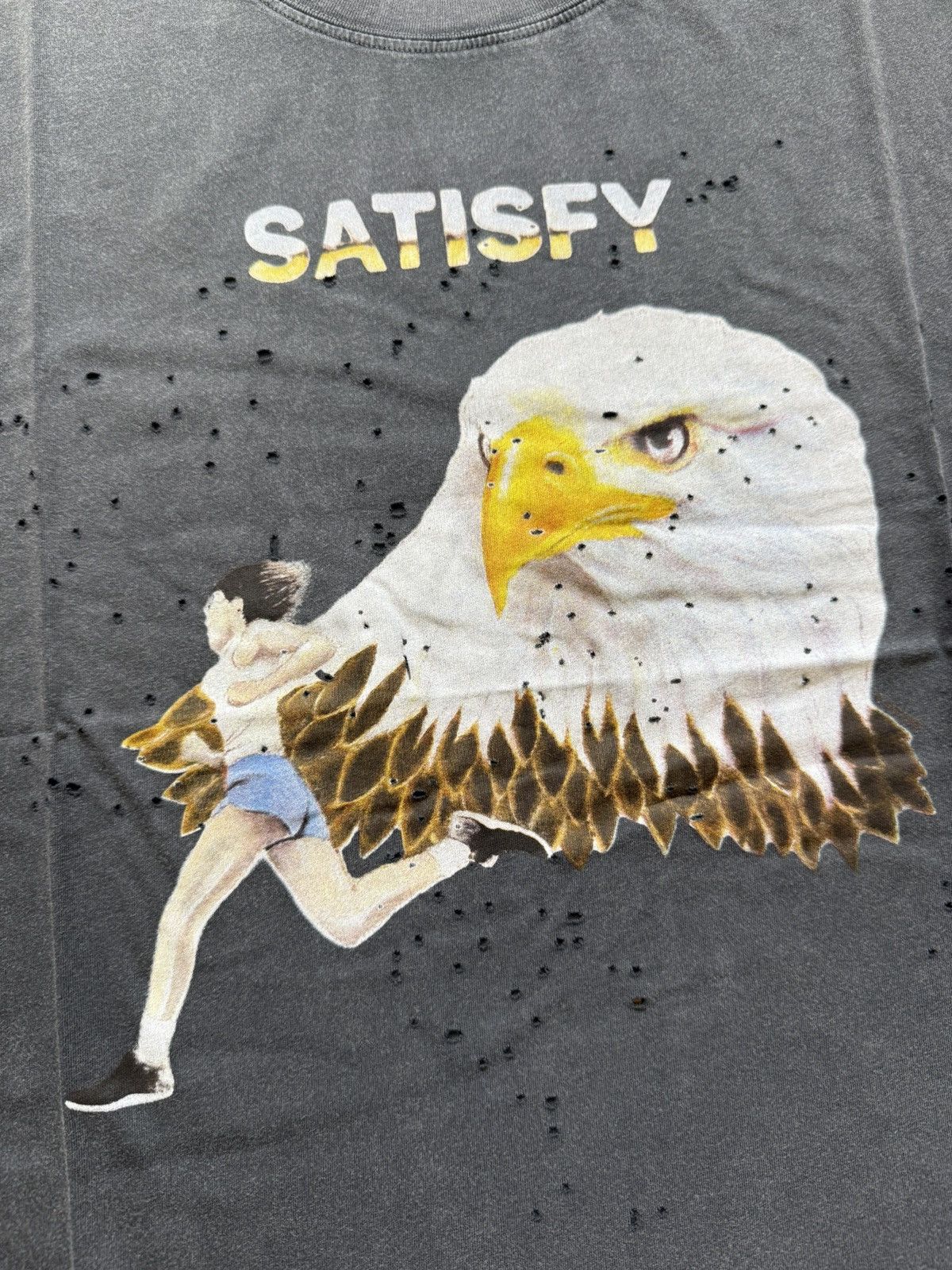 Satisfy Satisfy Eagle Harley MothTech Tee Aged Black Small Size US S / EU 44-46 / 1 - 4 Thumbnail