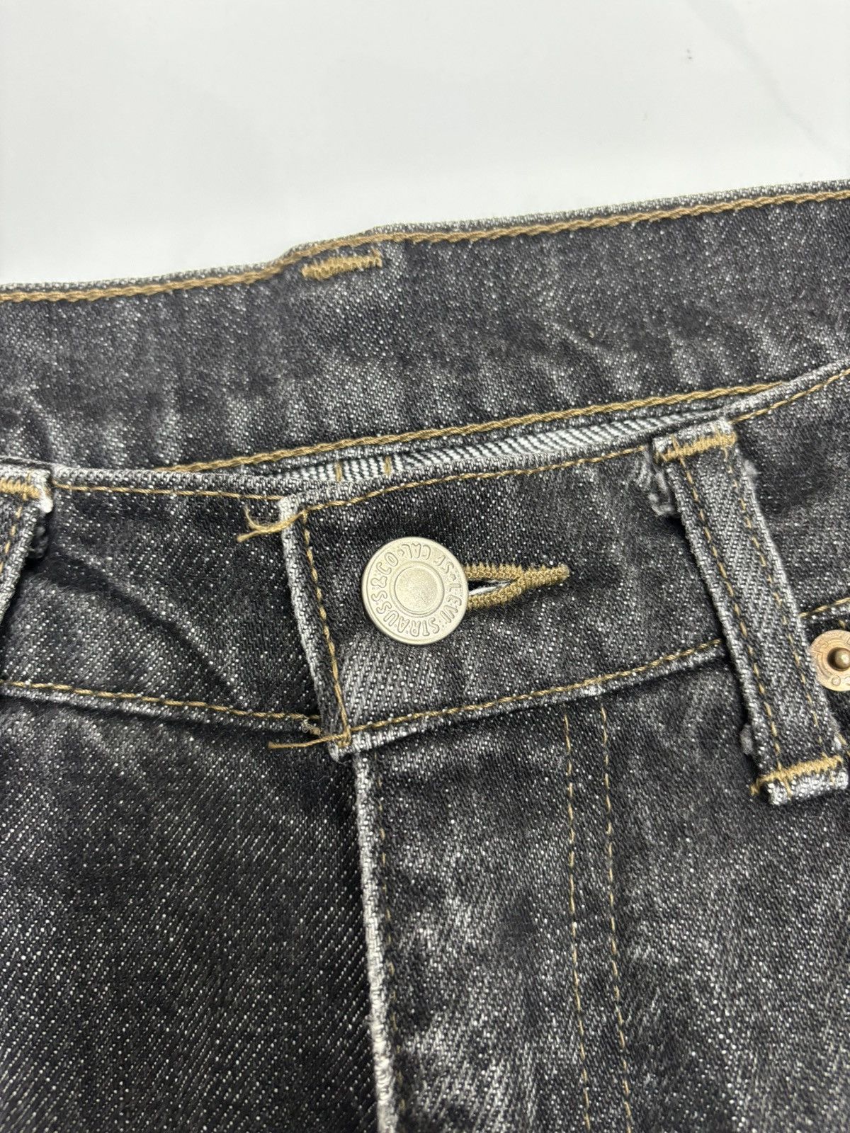 Levi's × Levi's Vintage Clothing 🔥VINTAGE LEVIS 503 JAPAN BLACK DISTRESSED DENIM JEAN Size US 32 / EU 48 - 10 Thumbnail