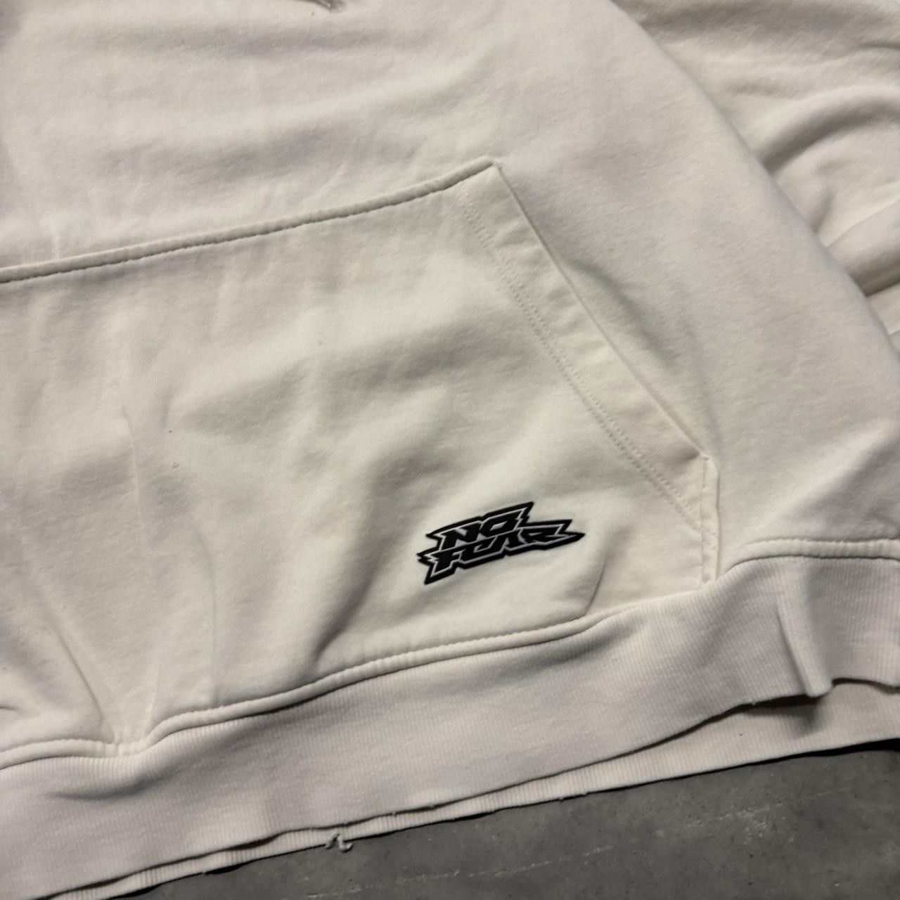 No Fear × Vintage Crazy Vintage Y2K/2000s White No Fear Skater Graphic Hoodie! Size US M / EU 48-50 / 2 - 3 Thumbnail