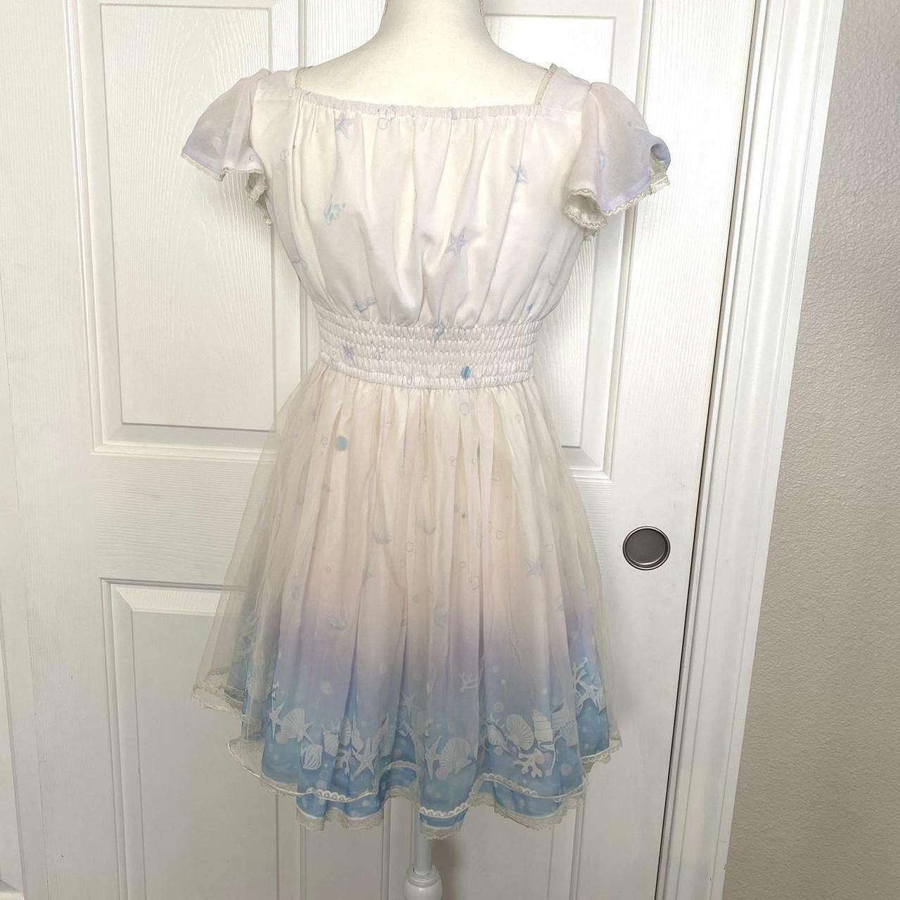 Designer Secret Honey Women's White and Blue Dress Size ONE SIZE - 5 Thumbnail