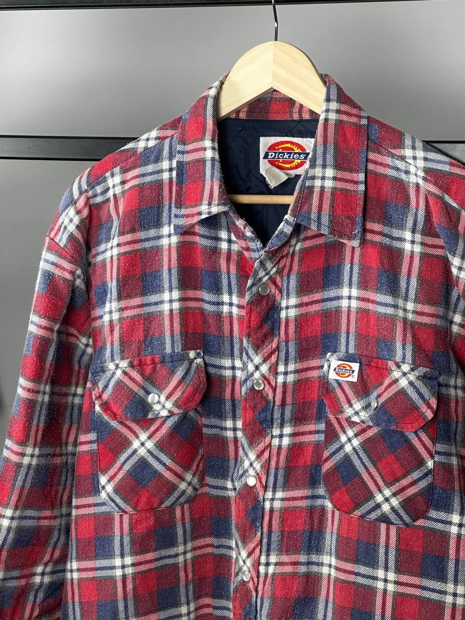 Dickies Vintage 90s Dickies Shirt Plaid Flannel Insulated Size US XL / EU 56 / 4 - 3 Thumbnail