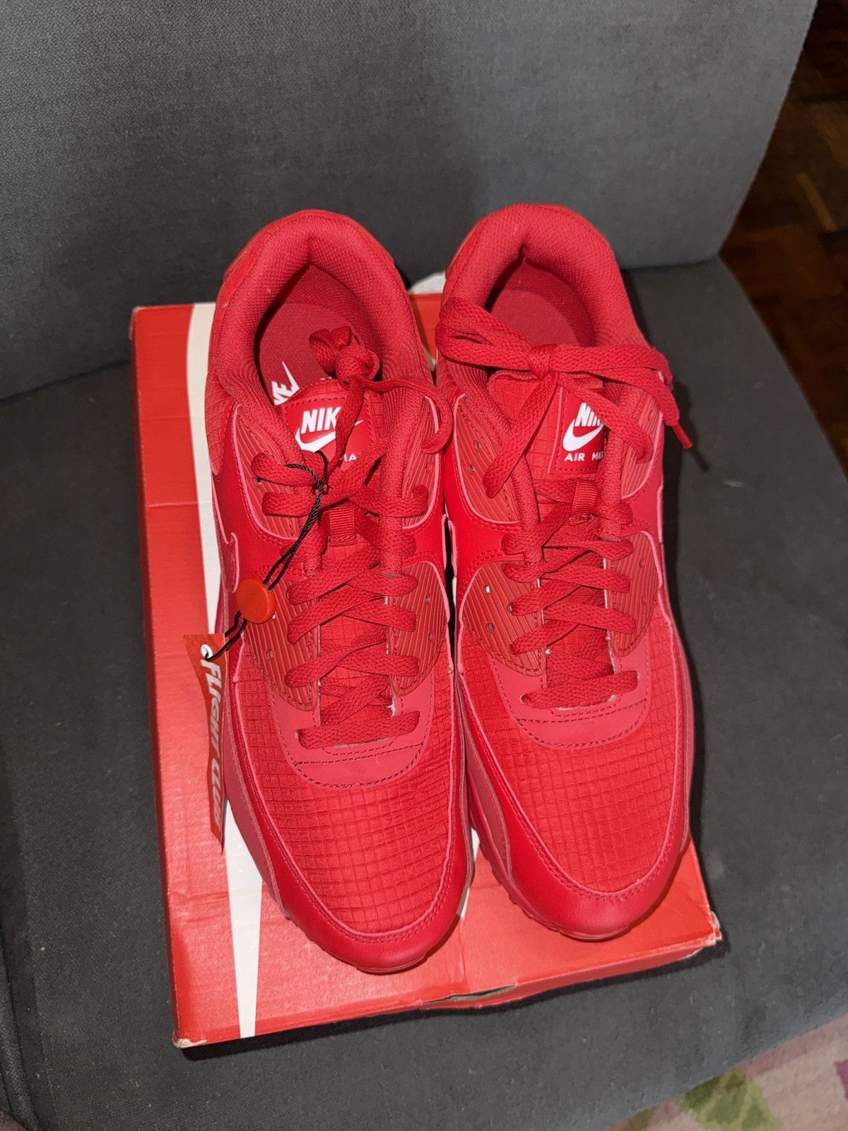 Nike Air max 90 university red (2019) Size US 12 / EU 45 - 4 Thumbnail