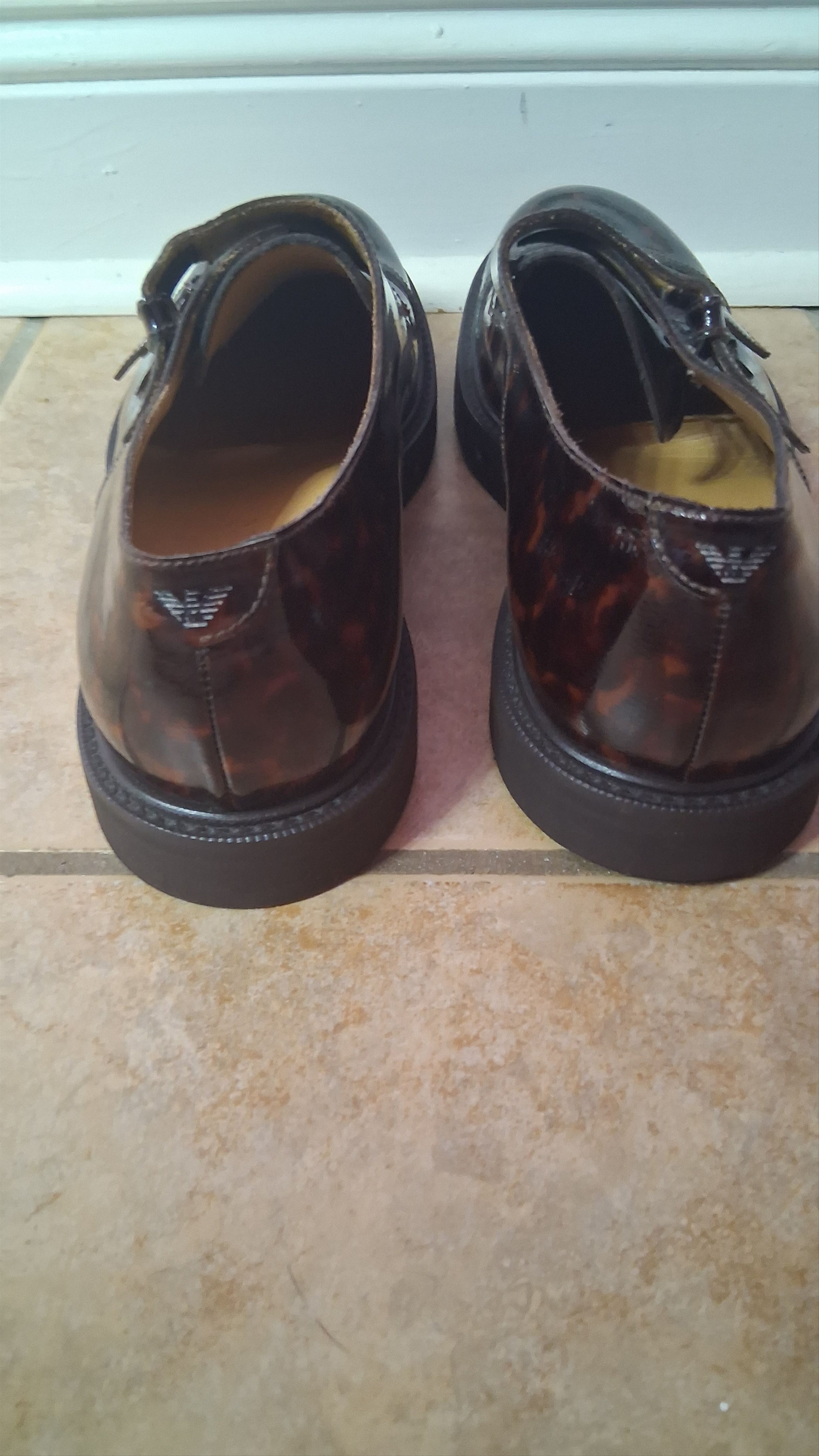 Emporio Armani × Our Legacy Tortoiseshell Patent leather shoes Size US 9 / EU 42 - 4 Thumbnail