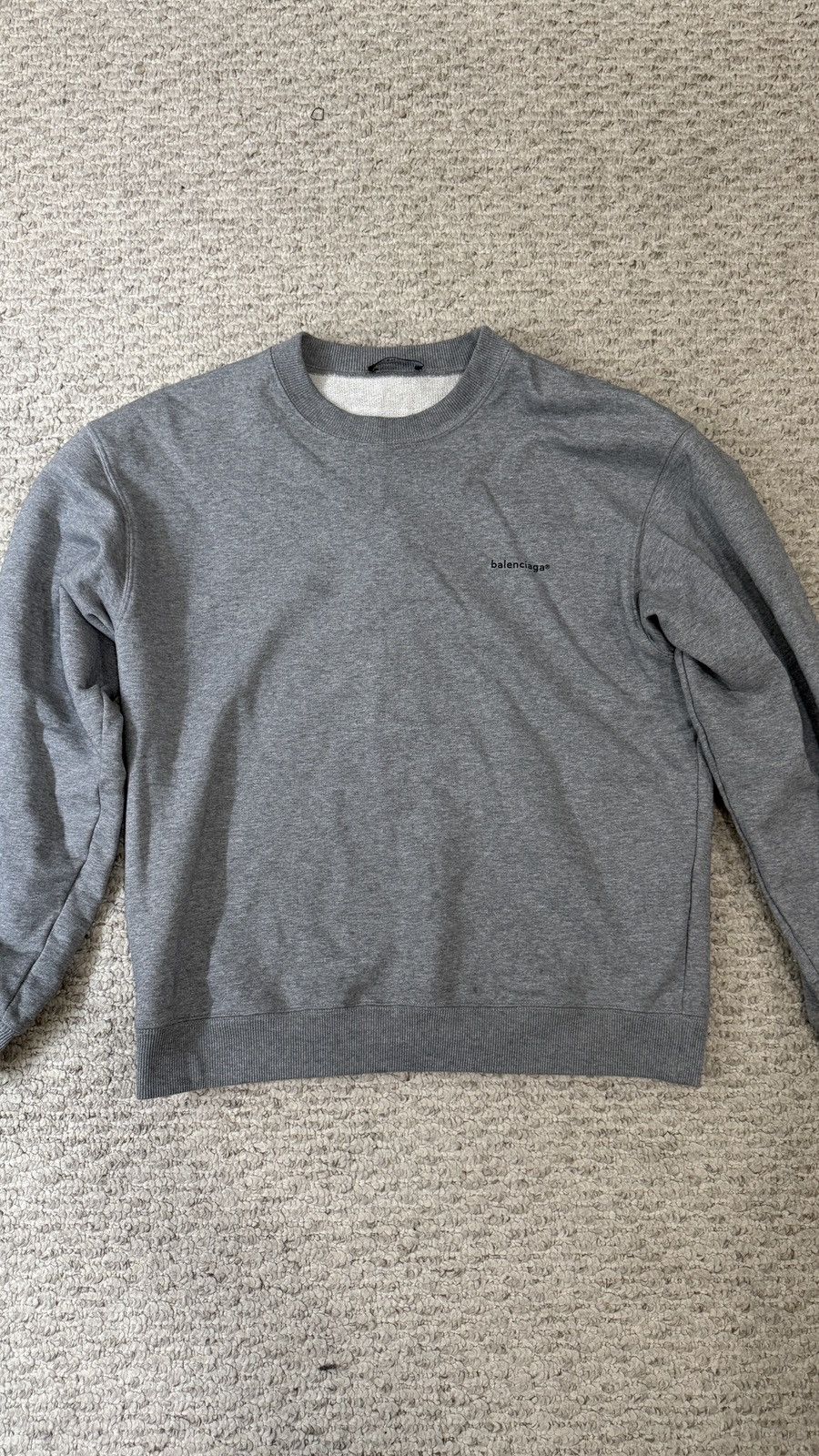 Balenciaga Balenciaga Simple Logo Crewneck Size US S / EU 44-46 / 1 - 1 Thumbnail