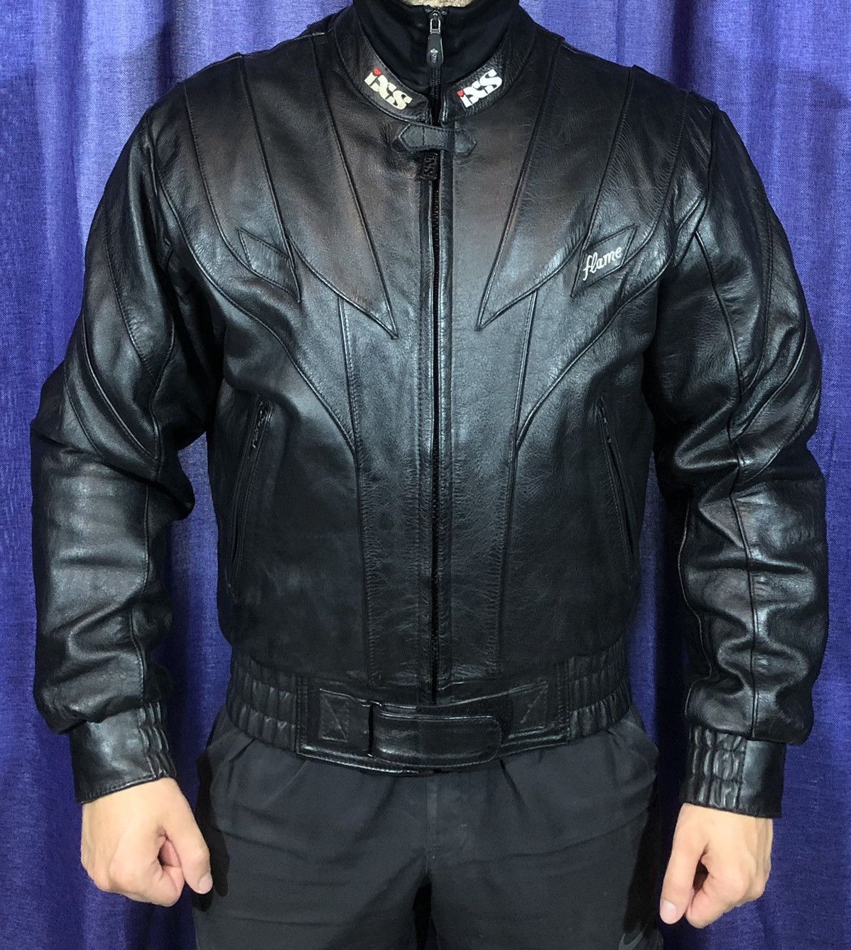 Ferrari × Honda × Yamaha IXS Motorcycle Leather Jacket Racing Vintage Size US M / EU 48-50 / 2 - 2 Thumbnail