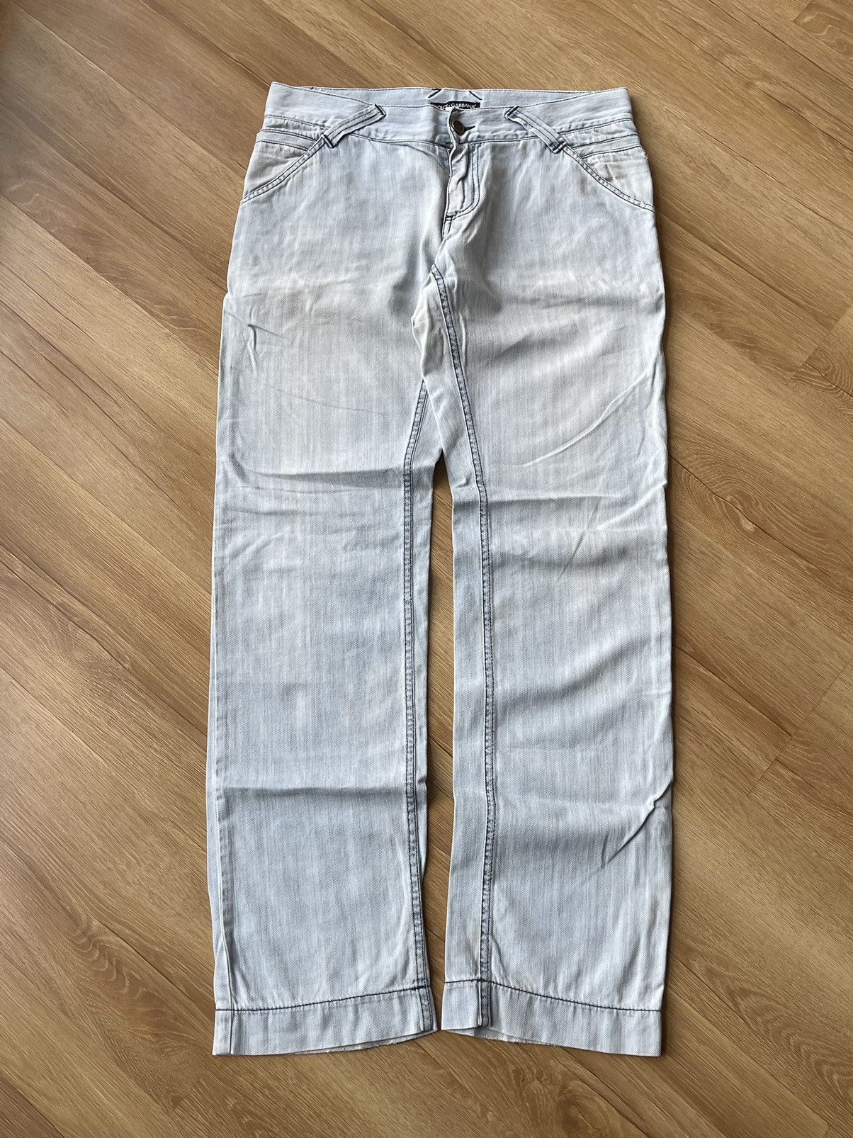 Dolce & Gabbana Dolce & Gabbana Archive Y2K Light Wash Straight Denim Jeans Size US 32 / EU 48 - 2 Thumbnail