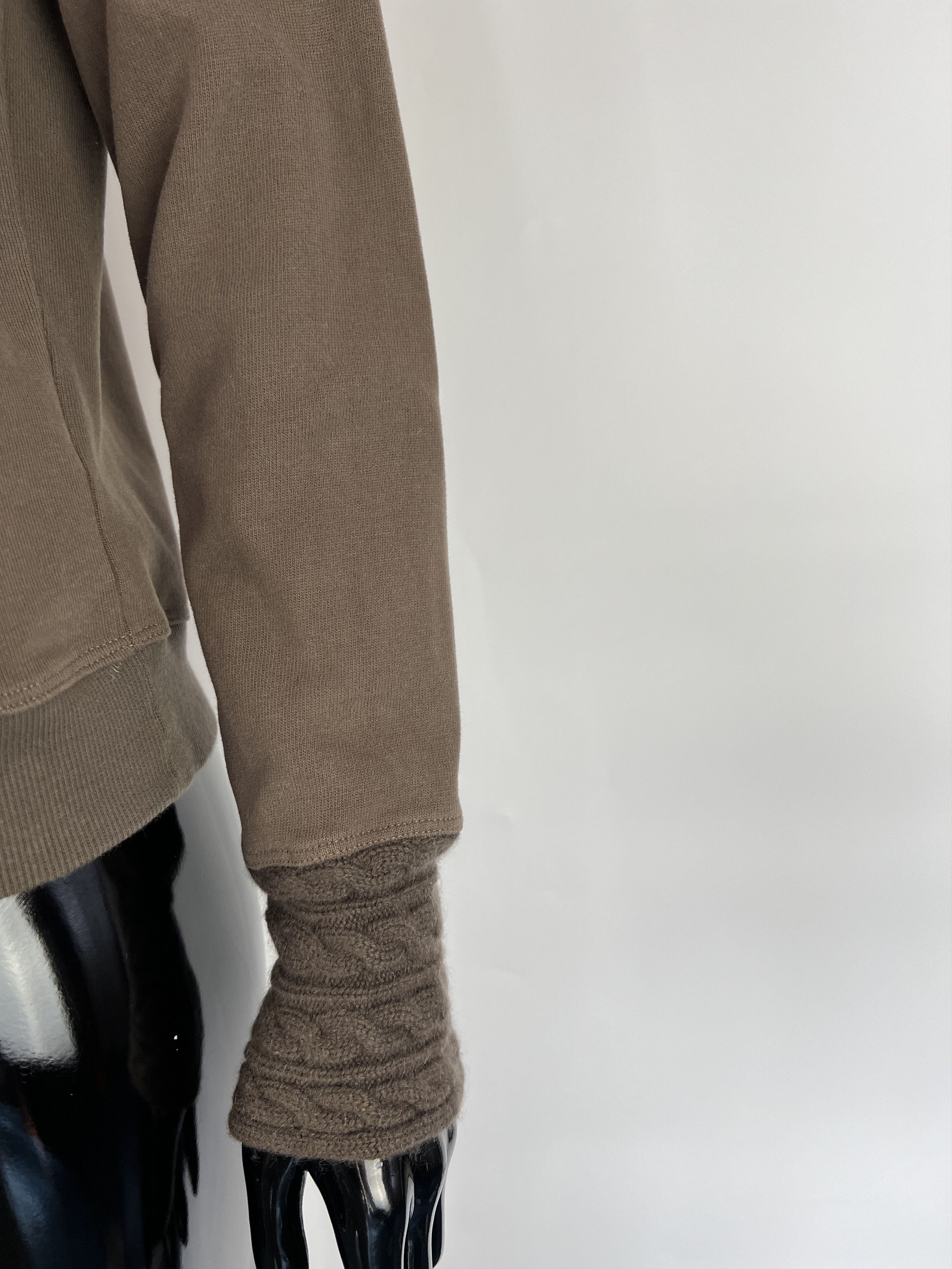 Malo Malo Women's Brown Cotton Cashmere Full Zip Hoodie Size IT42 Size M / US 6-8 / IT 42-44 - 5 Thumbnail